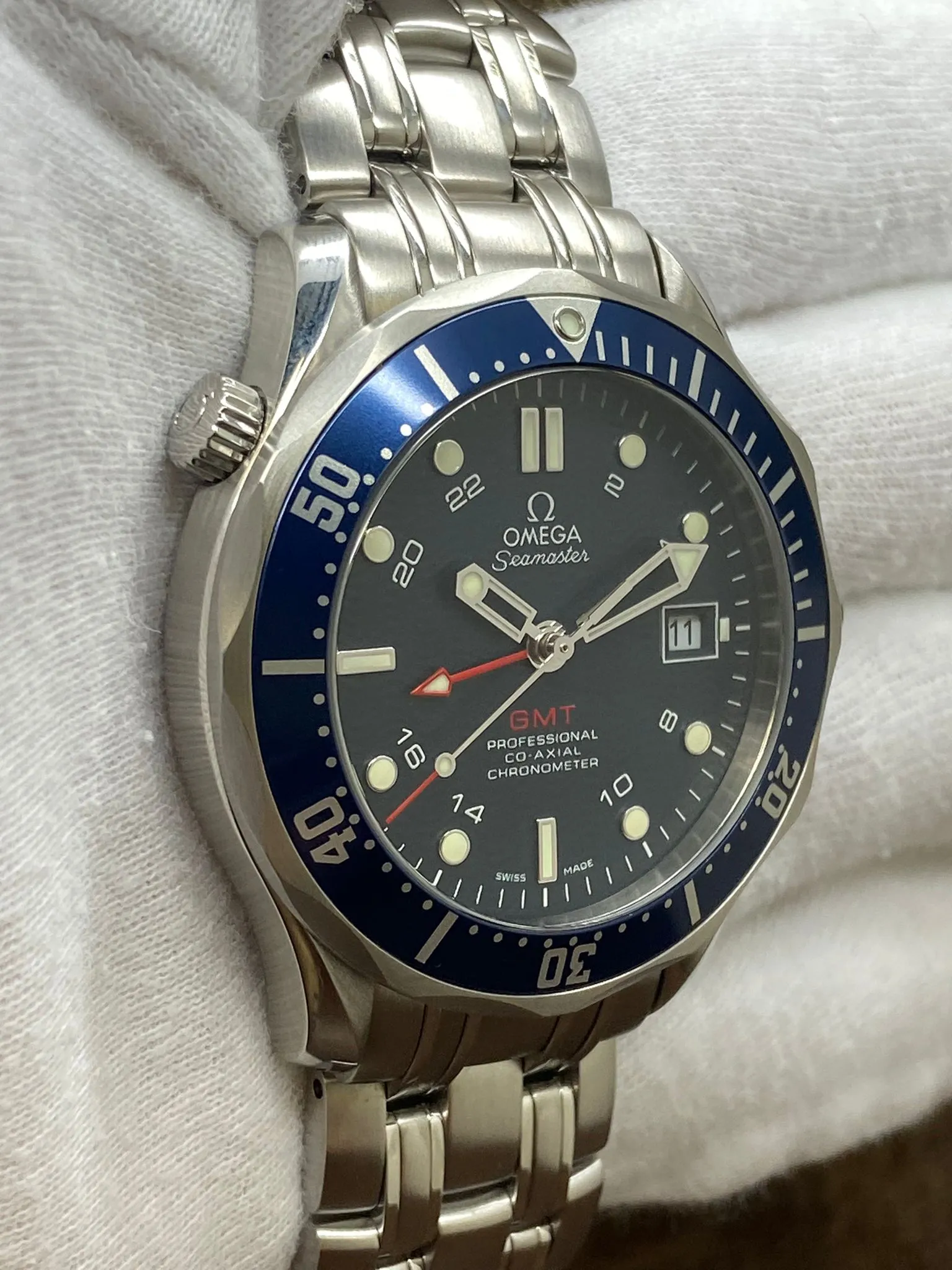 Omega Seamaster Diver 300M GMT 41mm 2535.80.00 Blue Dial Automatic Men's Watch