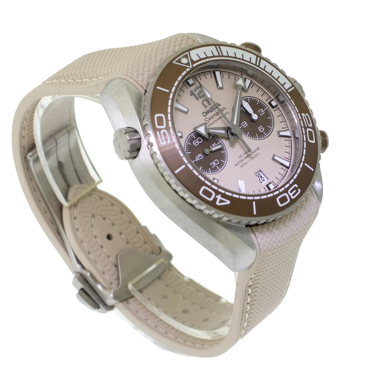 Omega Seamaster Planet Ocean 600M Stainless Steel Beige Index Dial 215.32.46.51.09.001