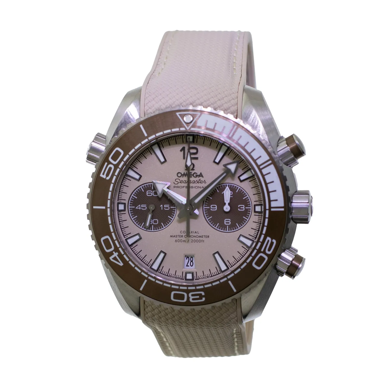 Omega Seamaster Planet Ocean 600M Stainless Steel Beige Index Dial 215.32.46.51.09.001
