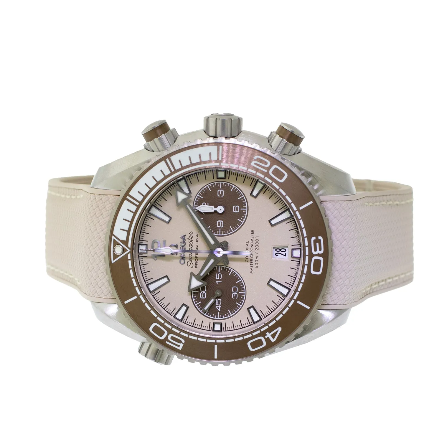 Omega Seamaster Planet Ocean 600M Stainless Steel Beige Index Dial 215.32.46.51.09.001