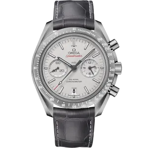 Omega Speedmaster Dark Side of the Moon 44.25 mm, grey ceramic on leather strap