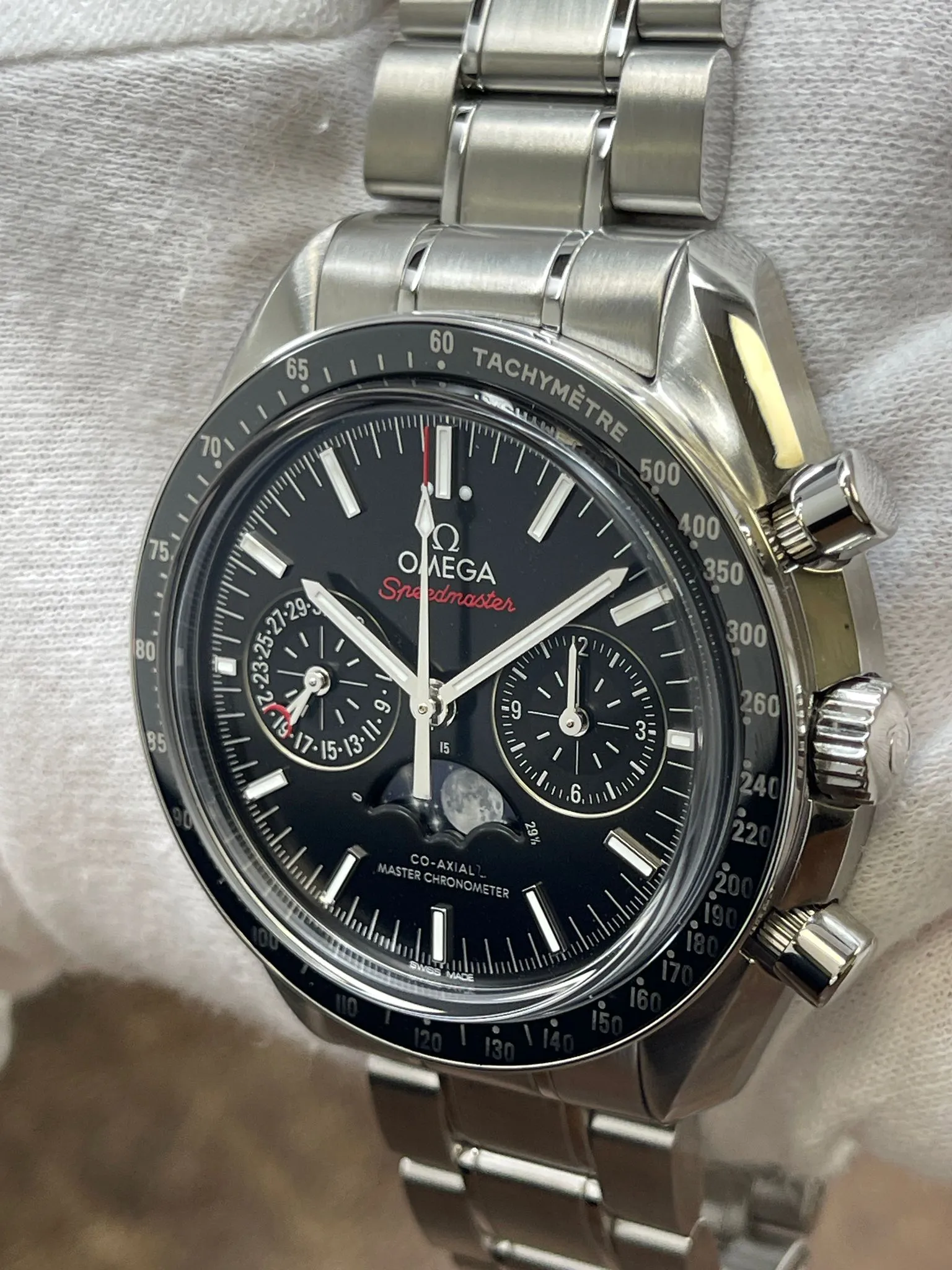 Omega Speedmaster Moonphase 304.30.44.52.01.001 Black Dial Automatic Men's Watch