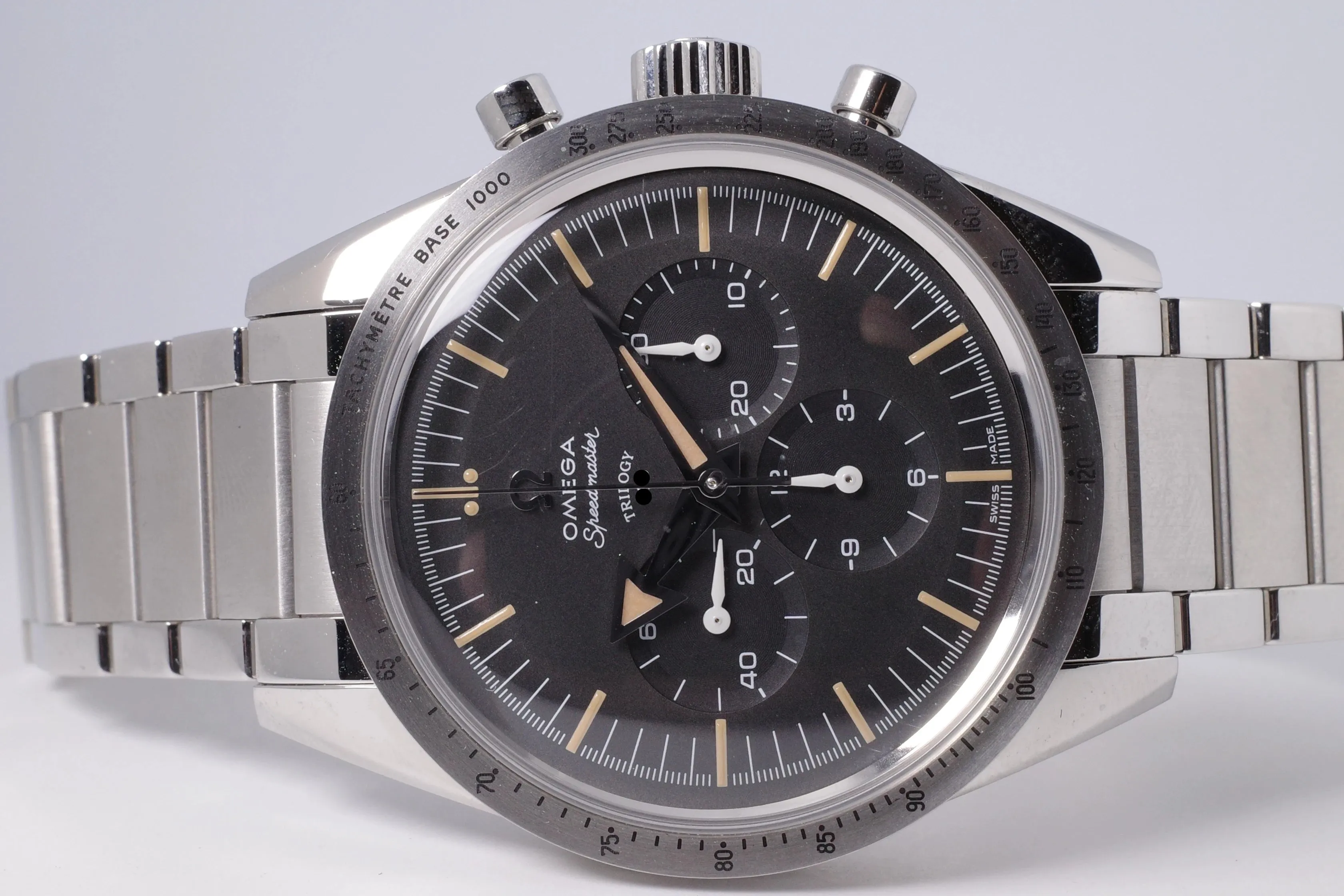 OMEGA TRILOGY LIMITED EDITION SET SPEEDMASTER, SEAMASTER, RAILMASTER COMPLETE SET