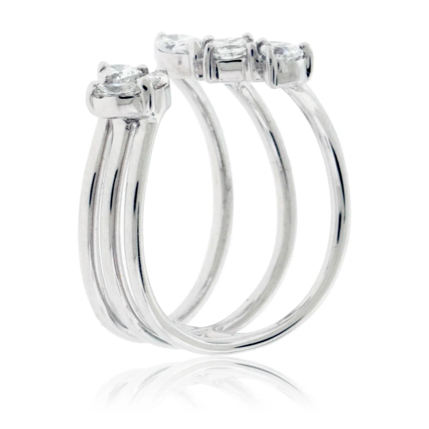 Open Diamond Cluster Ring