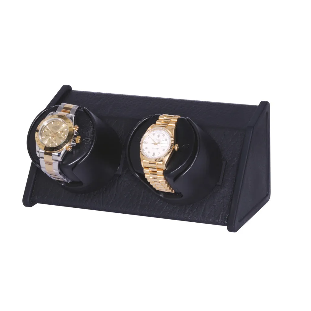 Orbita Sparta 2-Unit Watch Winder in Black Leatherette