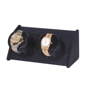 Orbita Sparta 2-Unit Watch Winder in Black Leatherette