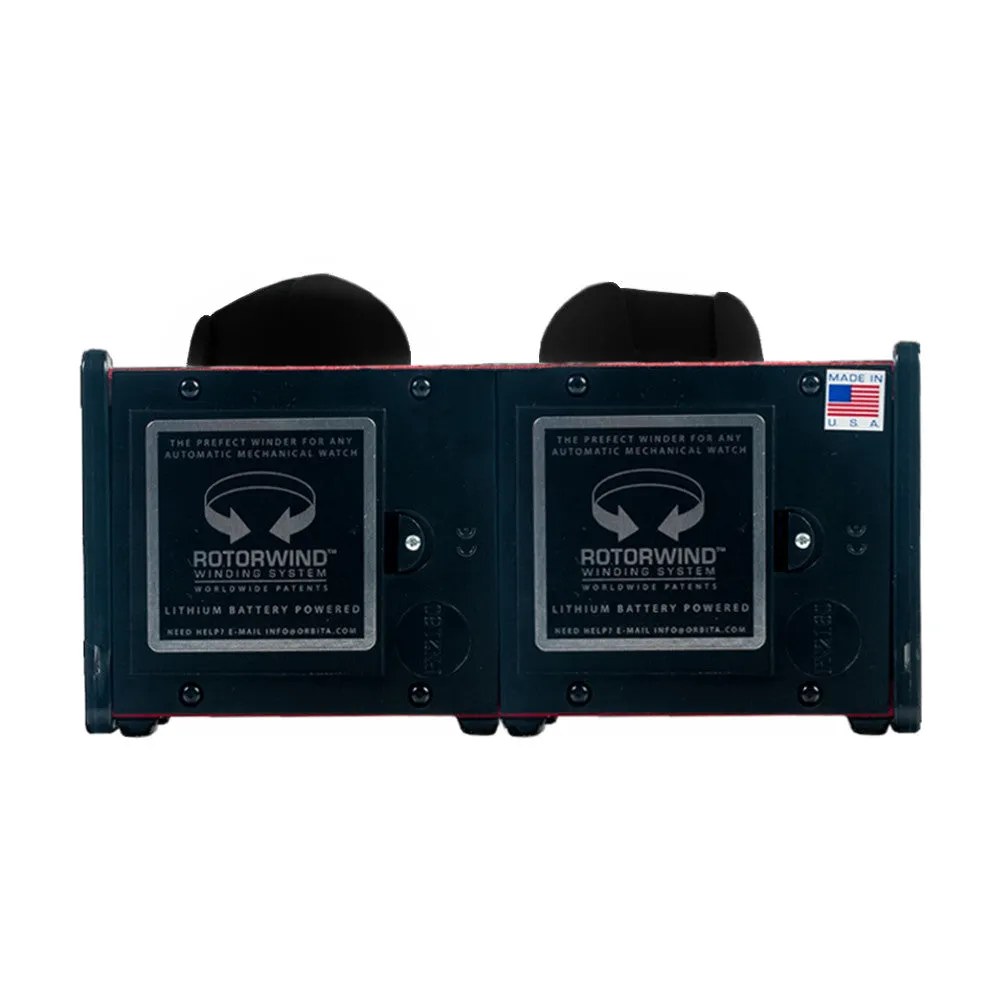 Orbita Sparta 2-Unit Watch Winder in Black Leatherette
