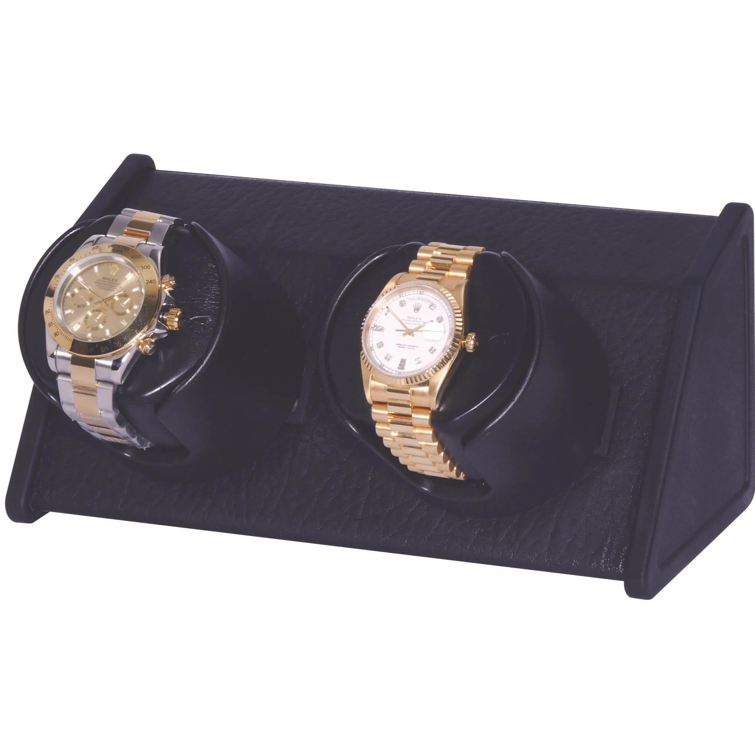 Orbita Sparta 2-Unit Watch Winder in Black Leatherette