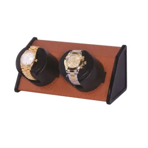 Orbita Sparta 2-Unit  Watch Winder in Brown Leatherette