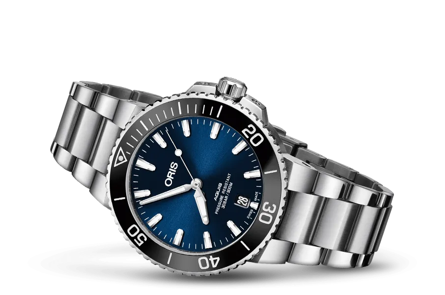 Oris Aquis Date 39.5mm Blue Steel Men's Watch 01 733 7732 4135-07 8 21 05PEB