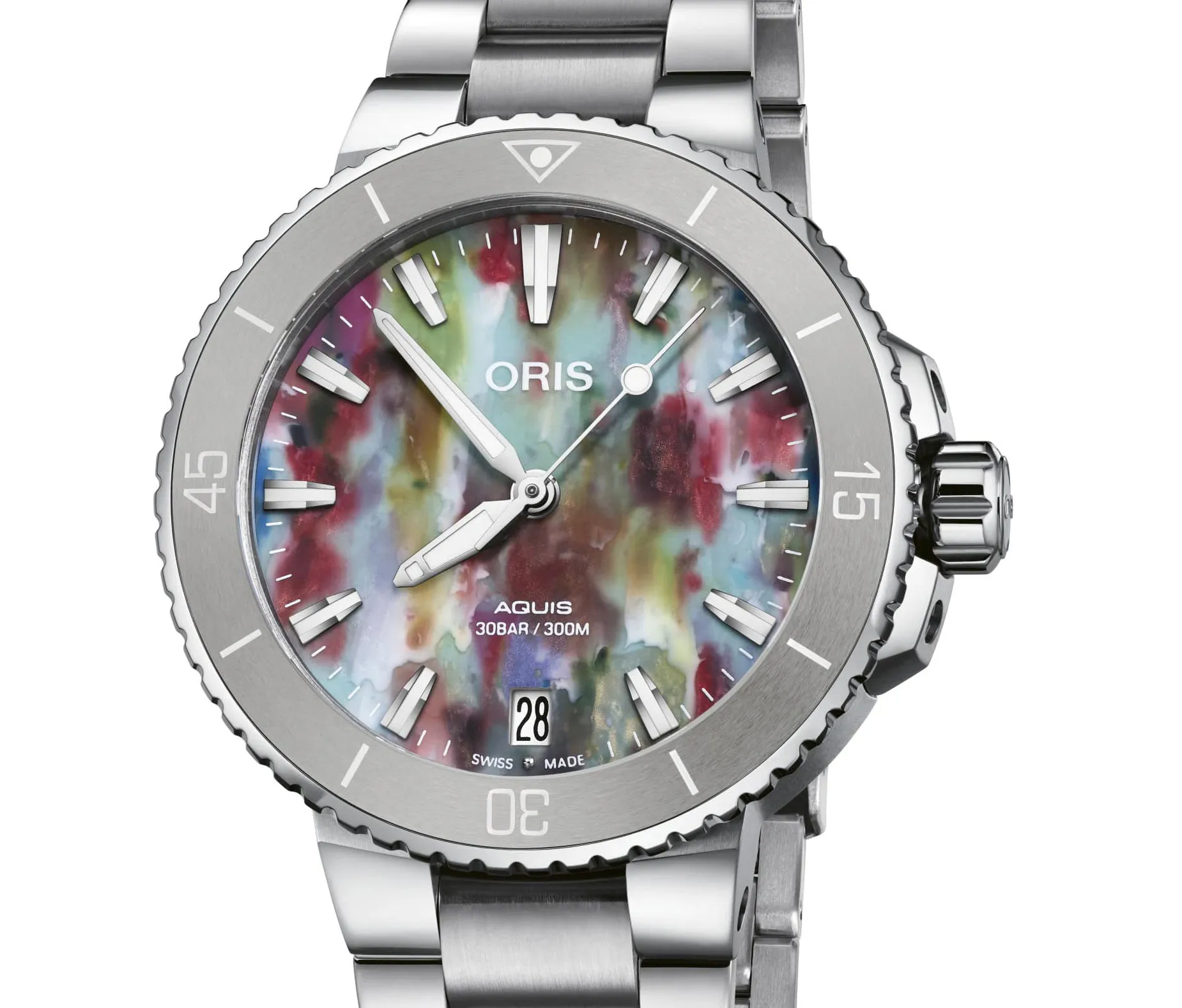 Oris Aquis Date Watch with Multicoloured Dial, 36.50mm