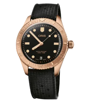 Oris Divers Sixty-Five Date Watch with Black Dial, 38mm