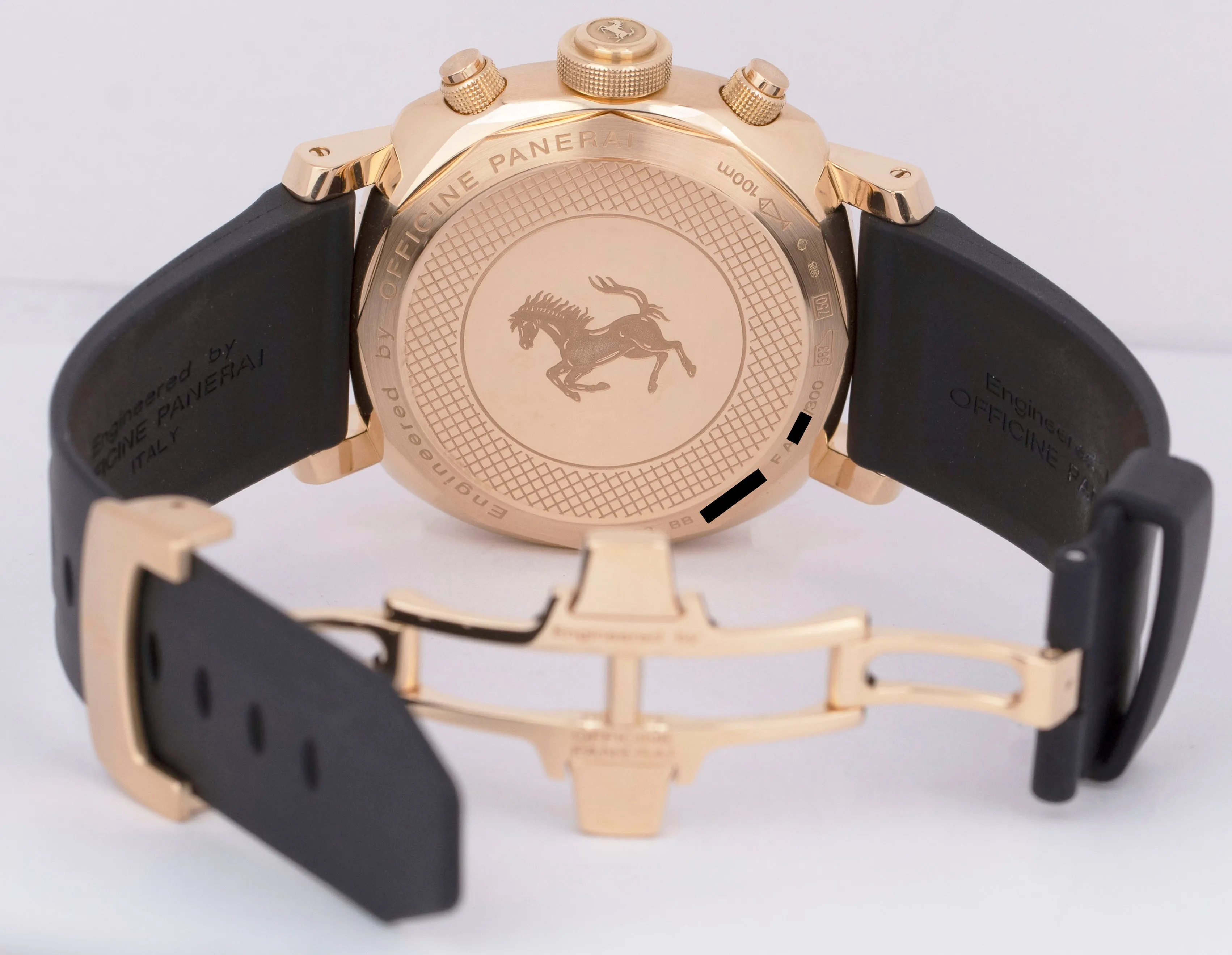Panerai Ferrari 18K Rose Gold Grand Turismo Chronograph PAPERS 45mm FER00006 B P