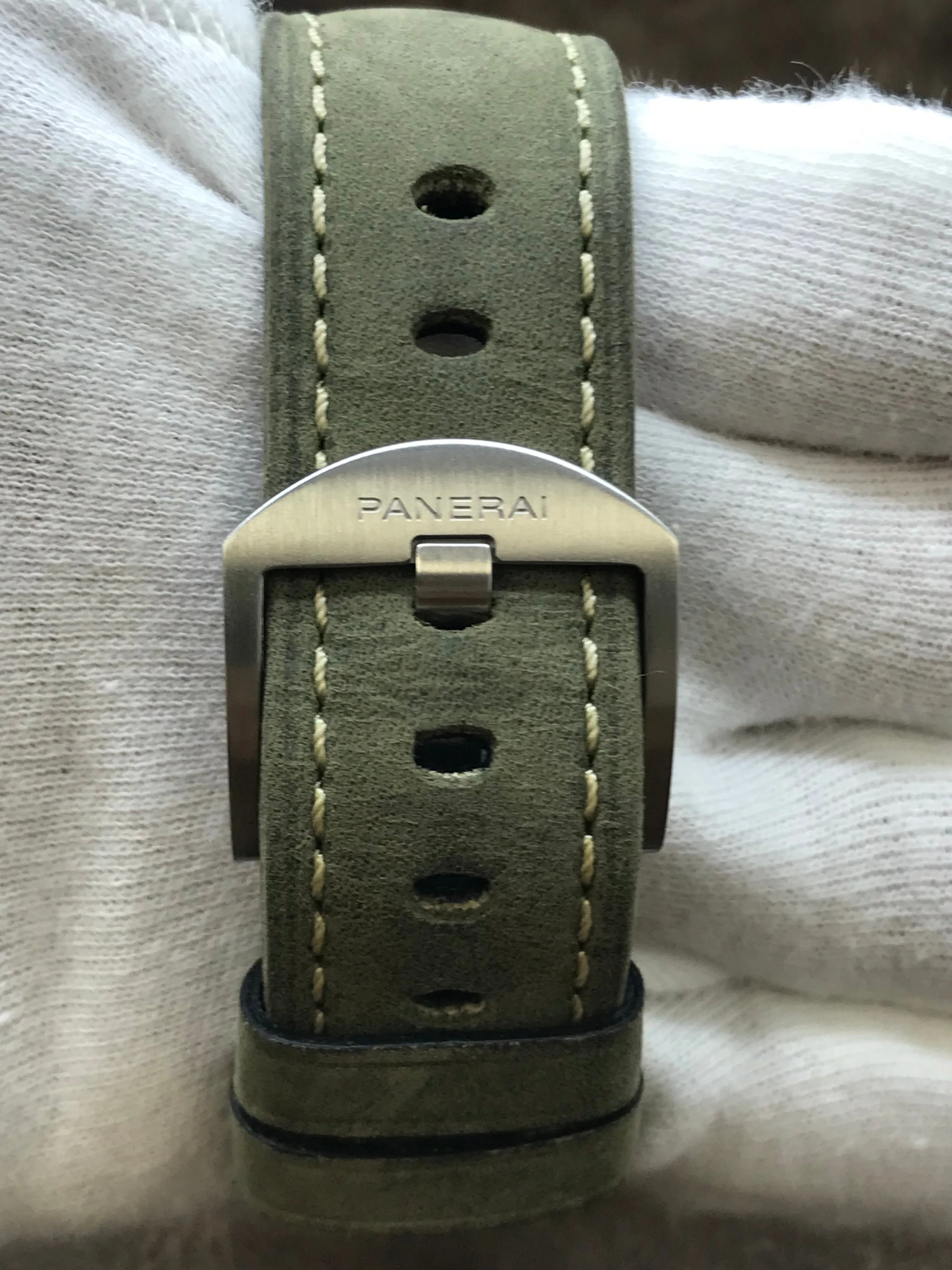Panerai Luminor 1950 GMT 3 Days PAM01535 Black Waffle Dial Automatic Men's Watch