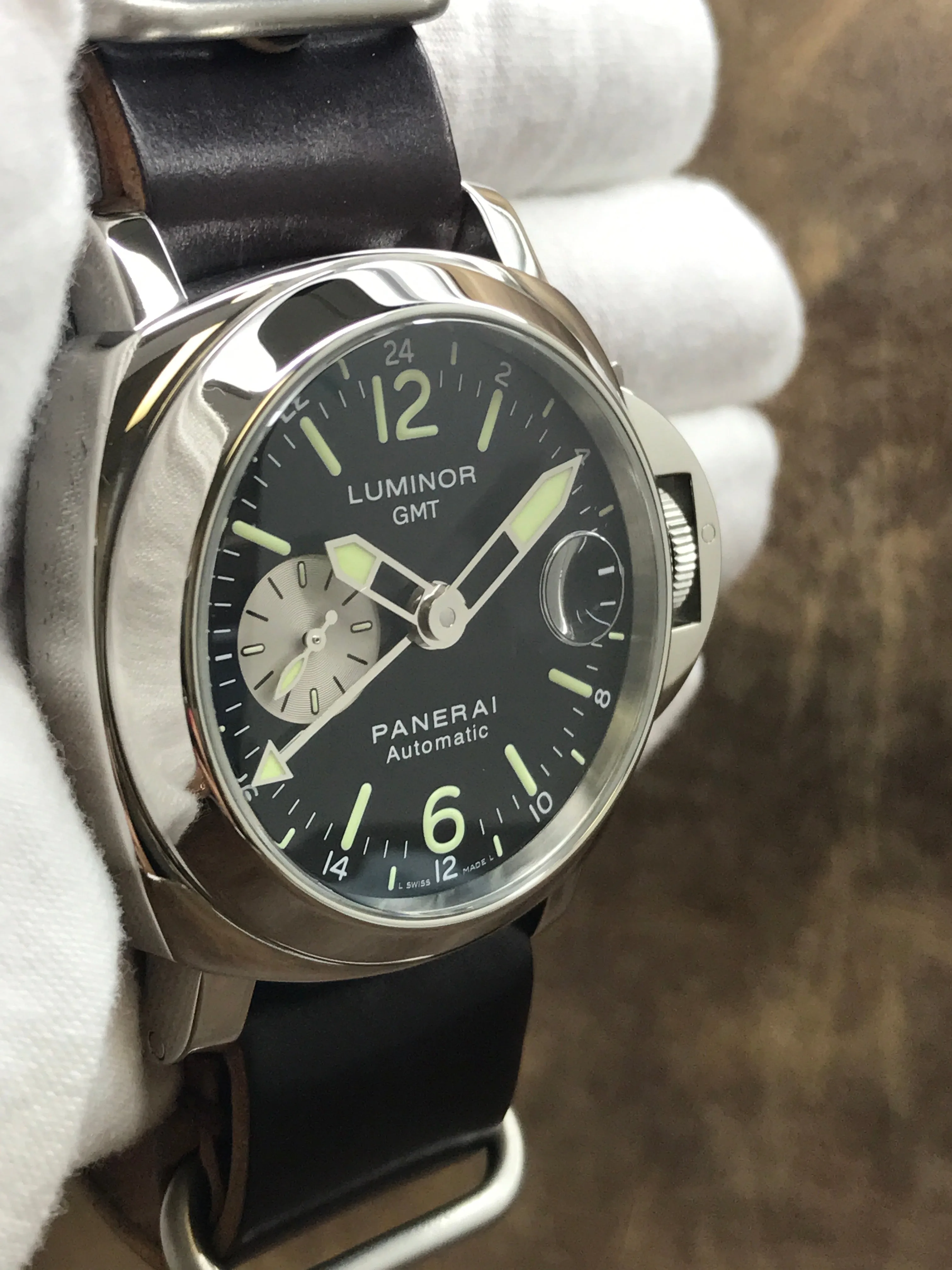 Panerai Luminor GMT PAM00088 Black Dial Automatic Men's Watch