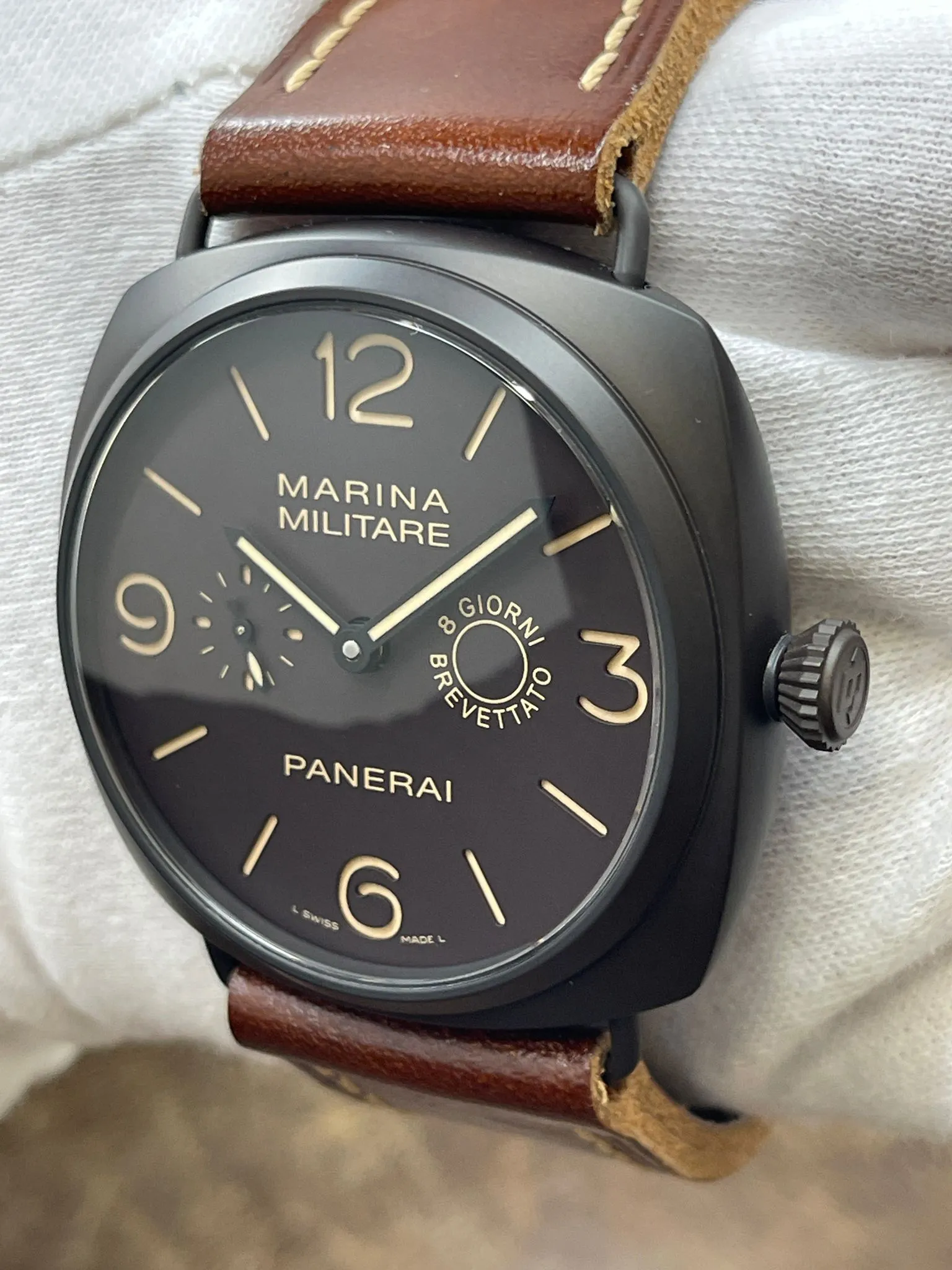Panerai Radiomir Composite Marina Militaire PAM00339 Black Dial Hand Wind Men's Watch