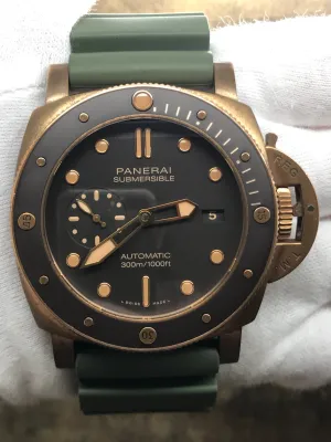 Panerai Submersible Bronzo PAM00968 Brown Dial Automatic Men's Watch