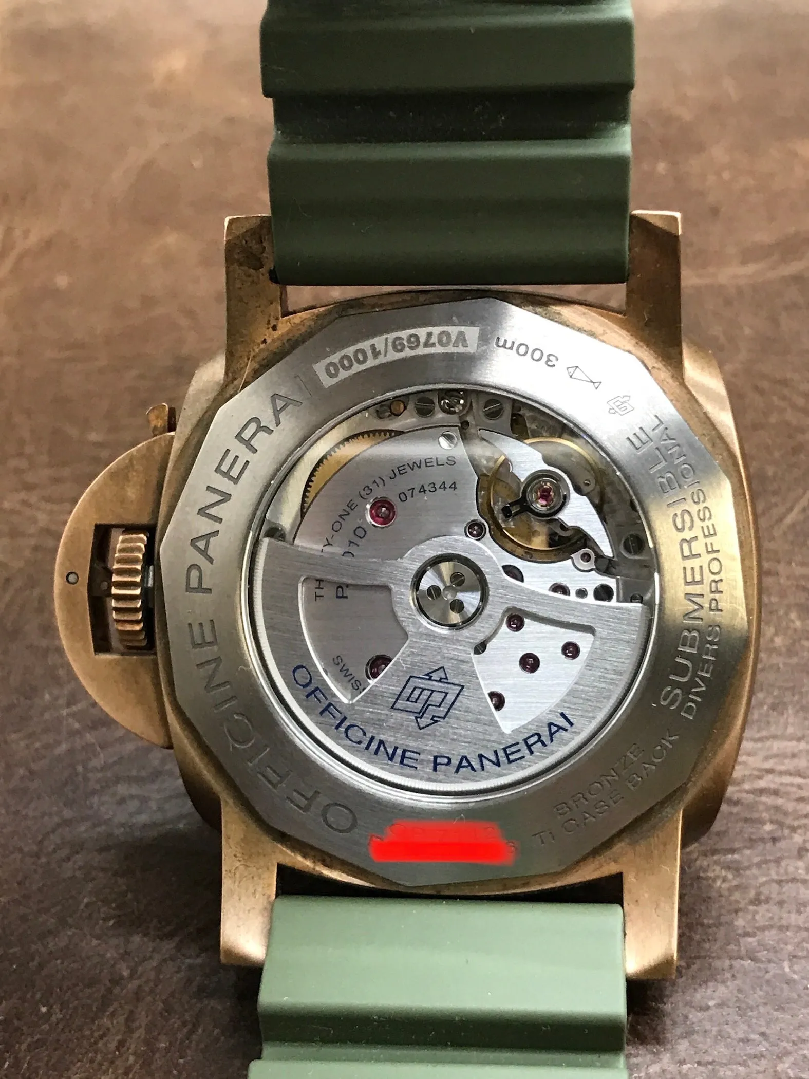 Panerai Submersible Bronzo PAM00968 Brown Dial Automatic Men's Watch