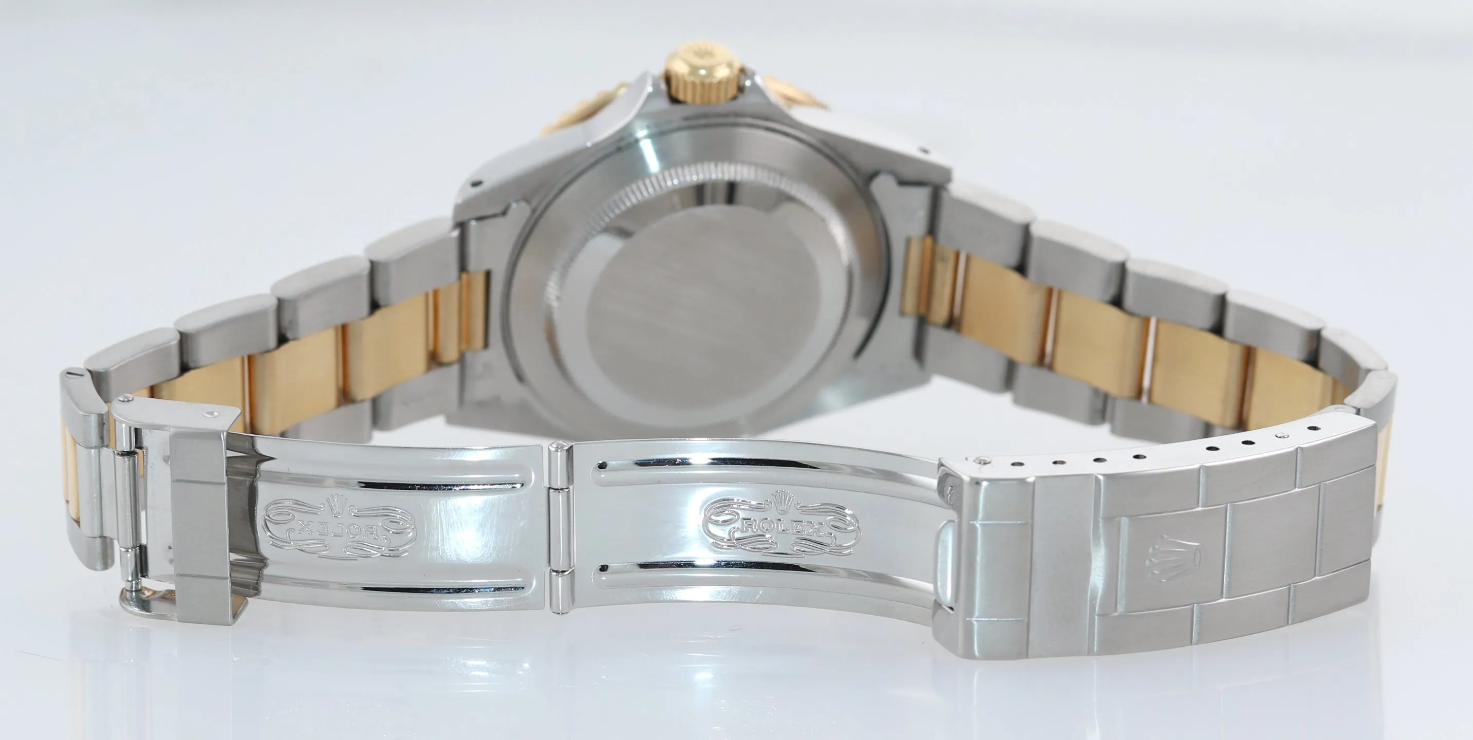 PAPERS 1998 Rolex Submariner 16613 Two Tone 18k Yellow Gold Blue 40mm Watch Box
