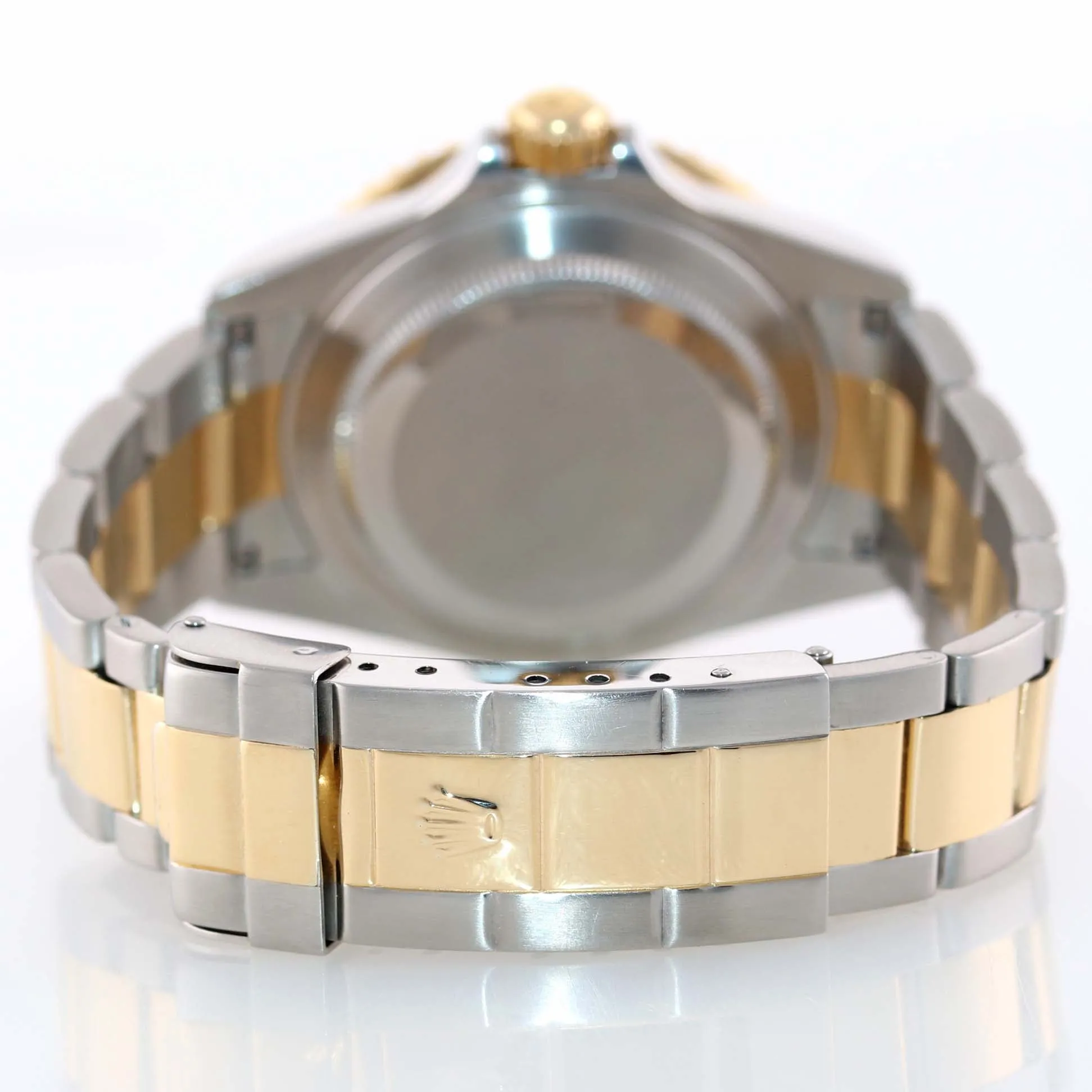 PAPERS 2004 Rolex Submariner 16613 Two Tone 18k Gold Blue SEL No Holes Watch
