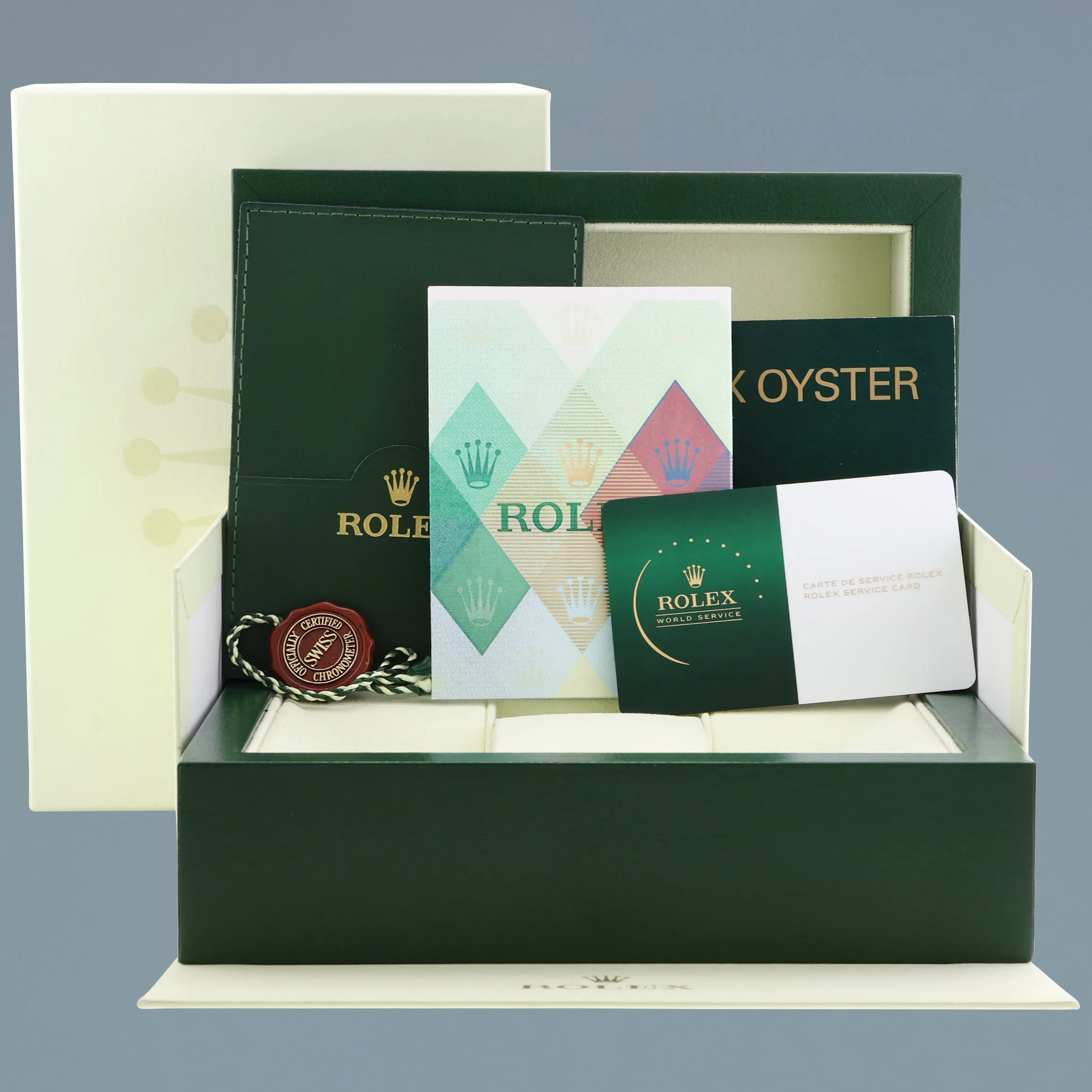 PAPERS 2024 RSC SERVICE Rolex Submariner 16613 Two Tone Gold Serti Diamond Watch