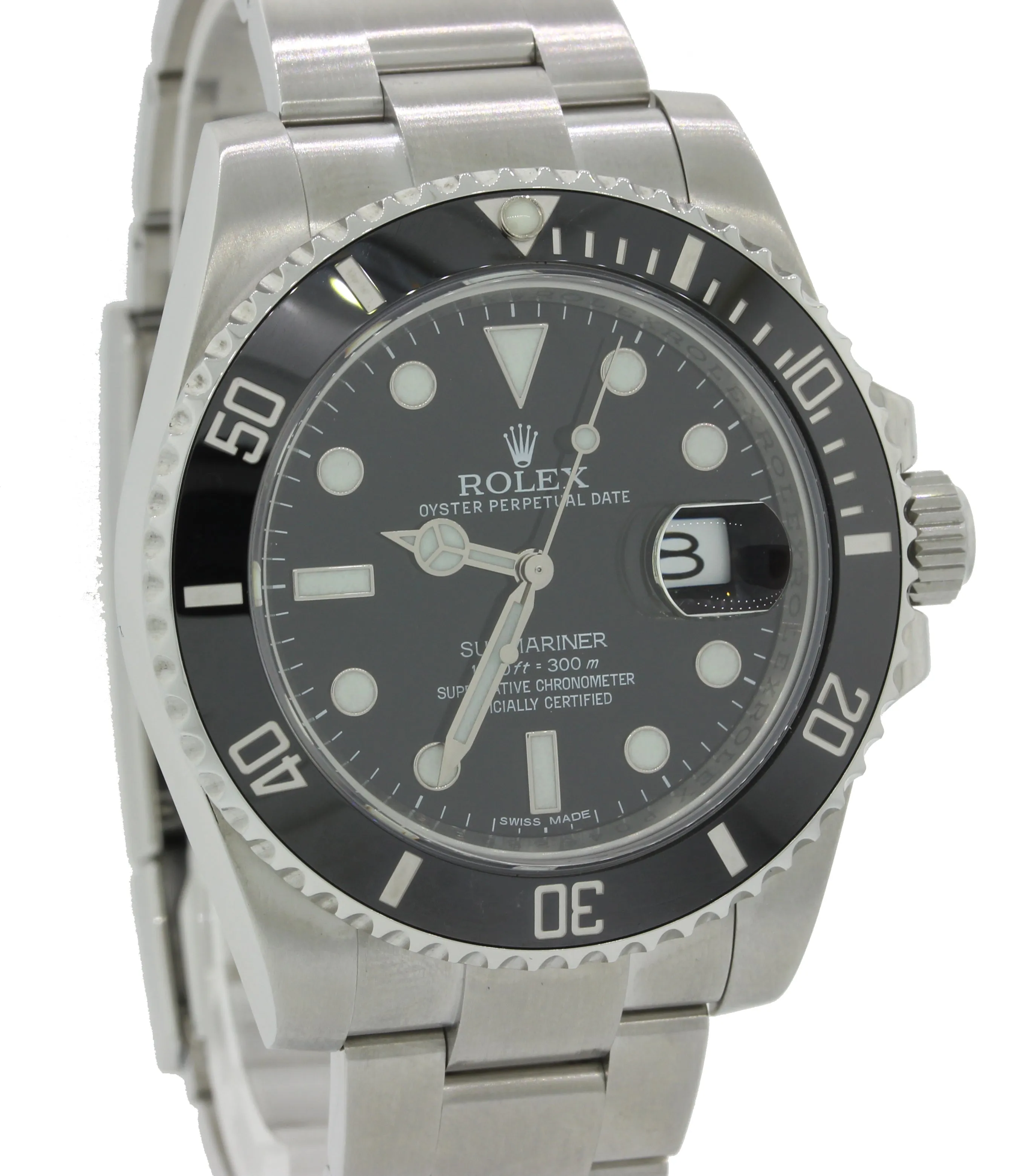 PAPERS & 2019 RSC PAPERS Rolex Submariner Date 116610 Steel Black Ceramic Watch