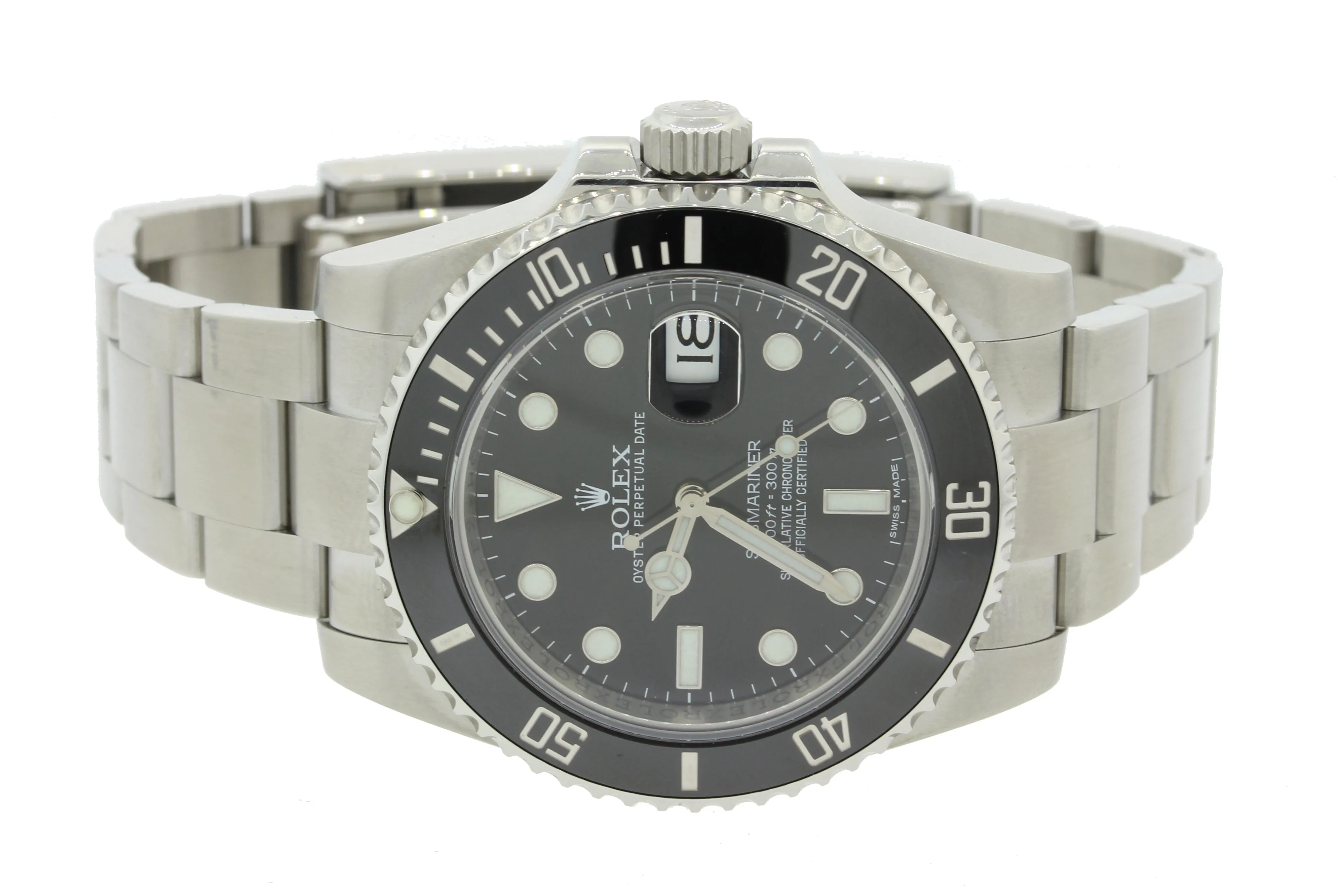 PAPERS & 2019 RSC PAPERS Rolex Submariner Date 116610 Steel Black Ceramic Watch