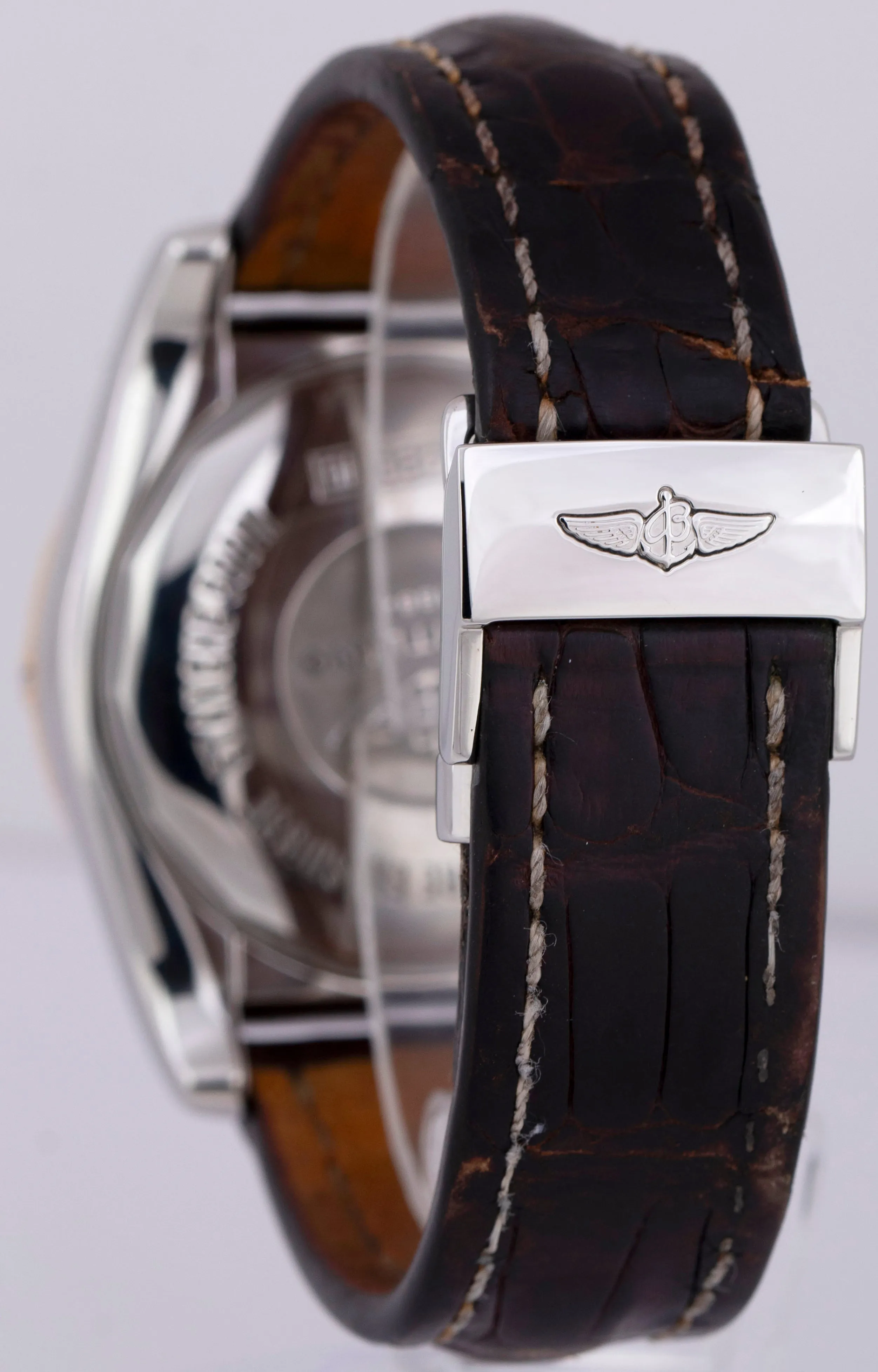 PAPERS Breitling Chronomat 44mm Two-Tone Rose Gold Brown 44mm Watch CB0110 BOX