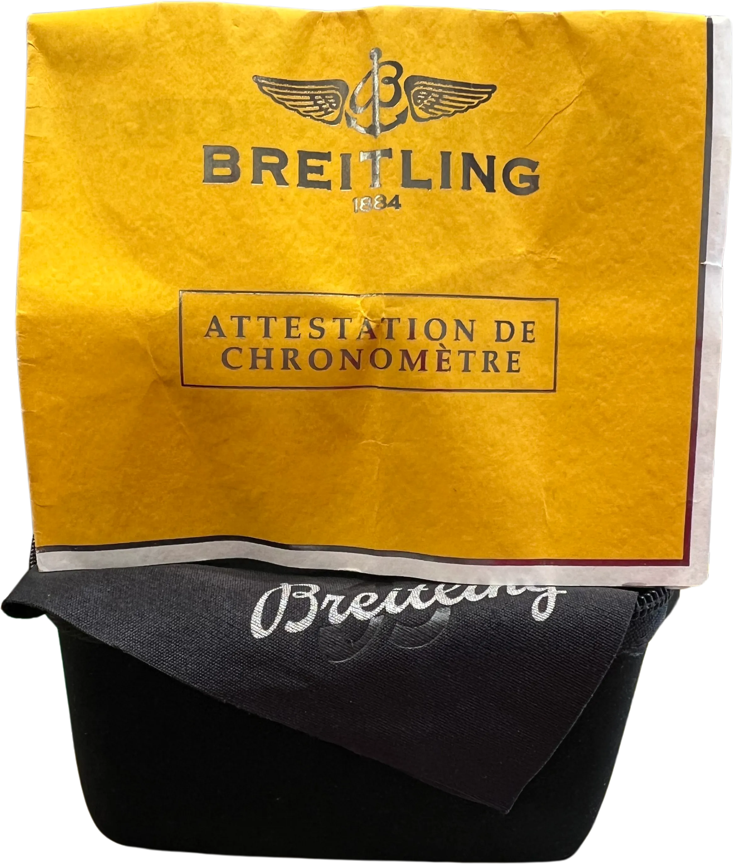 PAPERS Breitling Chronomat 44mm Two-Tone Rose Gold Brown 44mm Watch CB0110 BOX