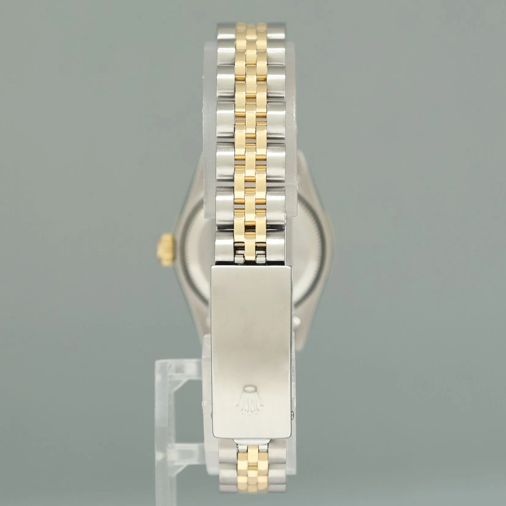 PAPERS Diamond Ladies Rolex DateJust 26mm 69173 Two Tone Yellow Gold Mother of Pearl Watch