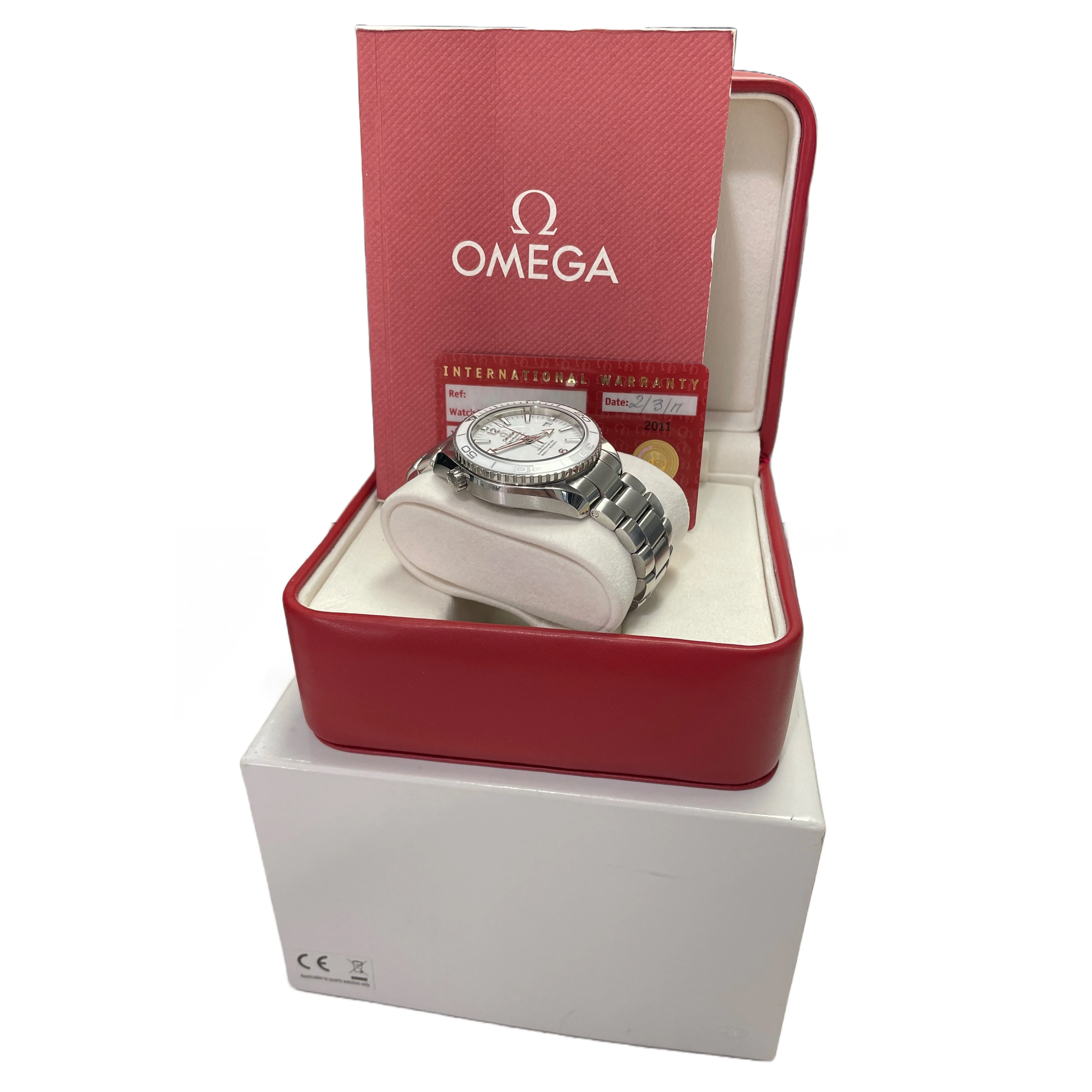 PAPERS OMEGA Seamaster Planet Ocean 600M WHITE 232.30.42.21.04.001 42mm B P