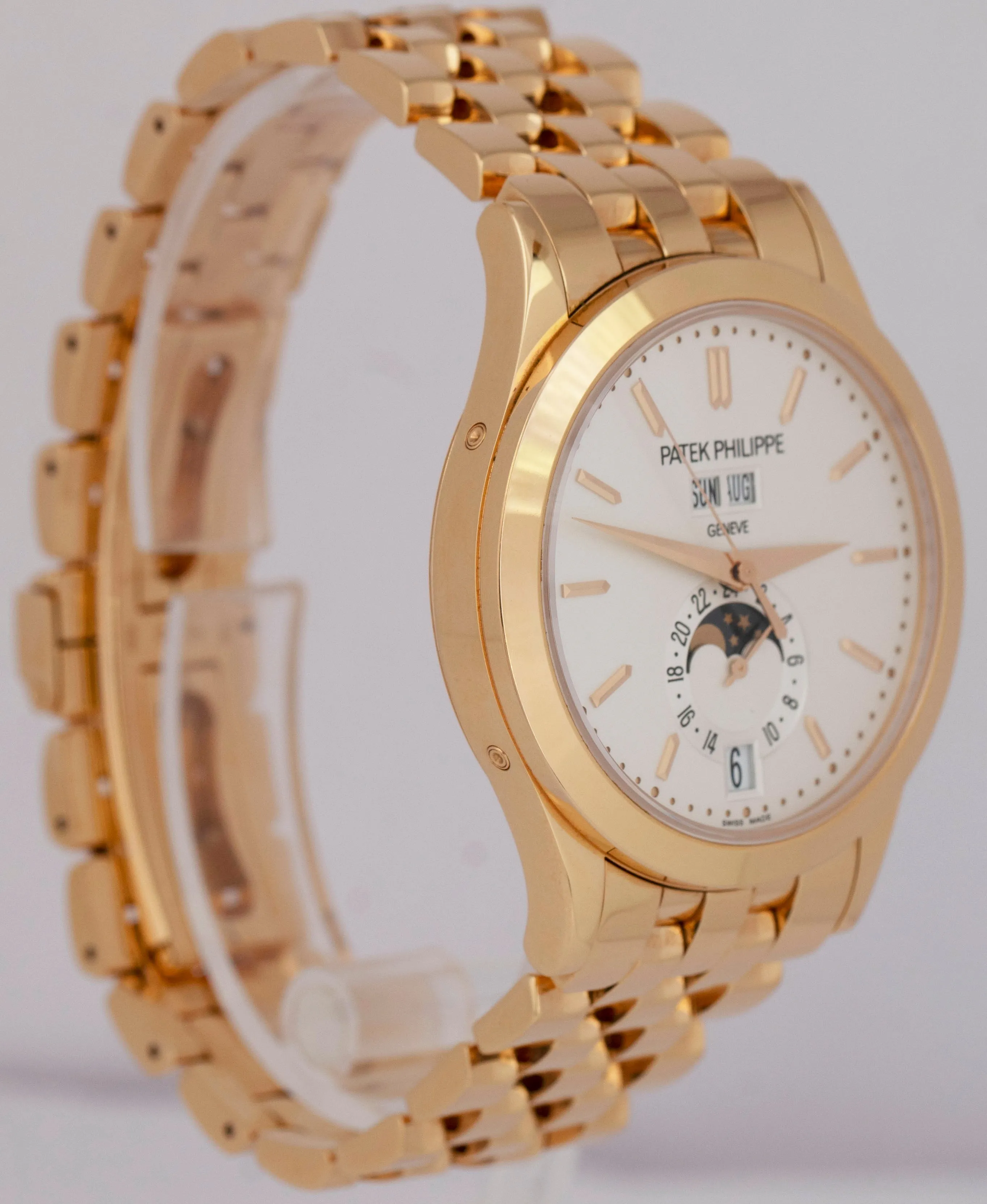 PAPERS Patek Philippe Annual Calendar Silver 18K Rose Gold 38.5mm 5396/1R-010