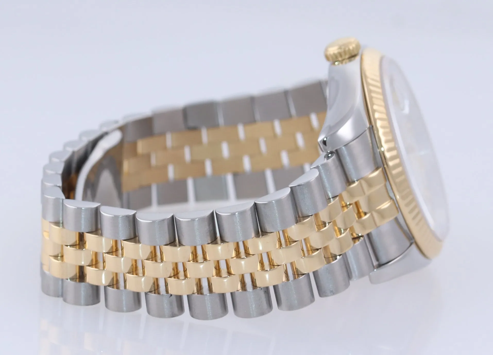 PAPERS Rolex DateJust Jubilee 36mm Silver Diamond 116233 18k Gold Two Tone Watch