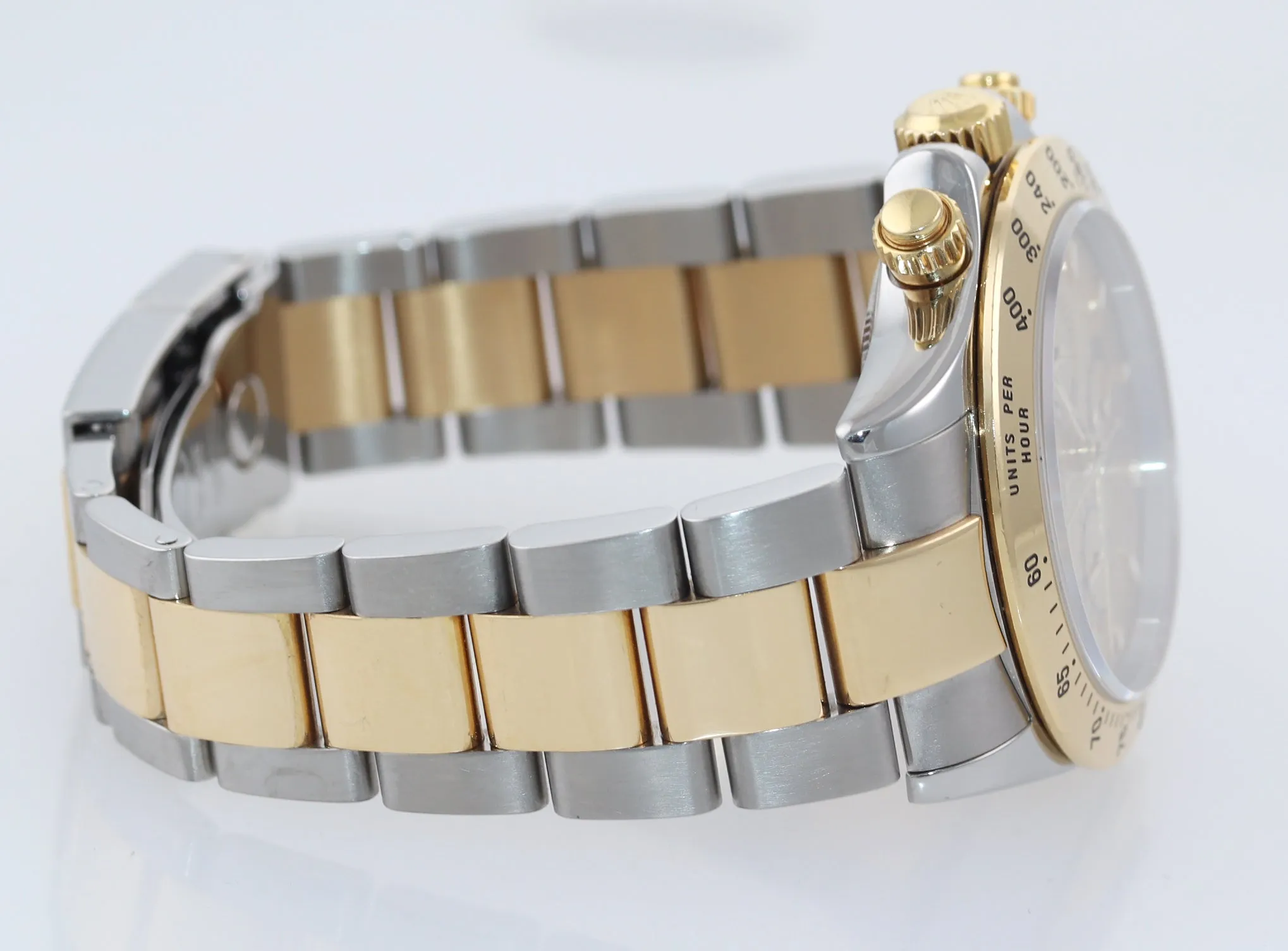 PAPERS Rolex Daytona 116523 Champagne Steel 18k Yellow Gold Two Tone Steel Watch
