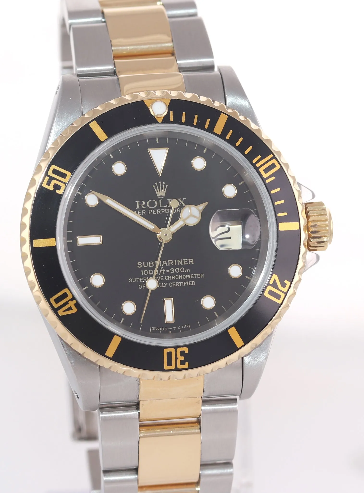 PAPERS Rolex Submariner 16613 Two Tone Steel Yellow Gold Black 40mm Watch Box