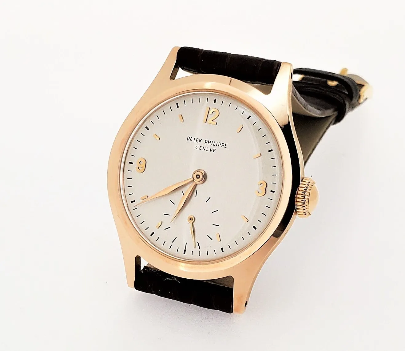 Patek Philippe 565R Vintage Water Restitant Calatrava Rose Gold Watch Circa 1949