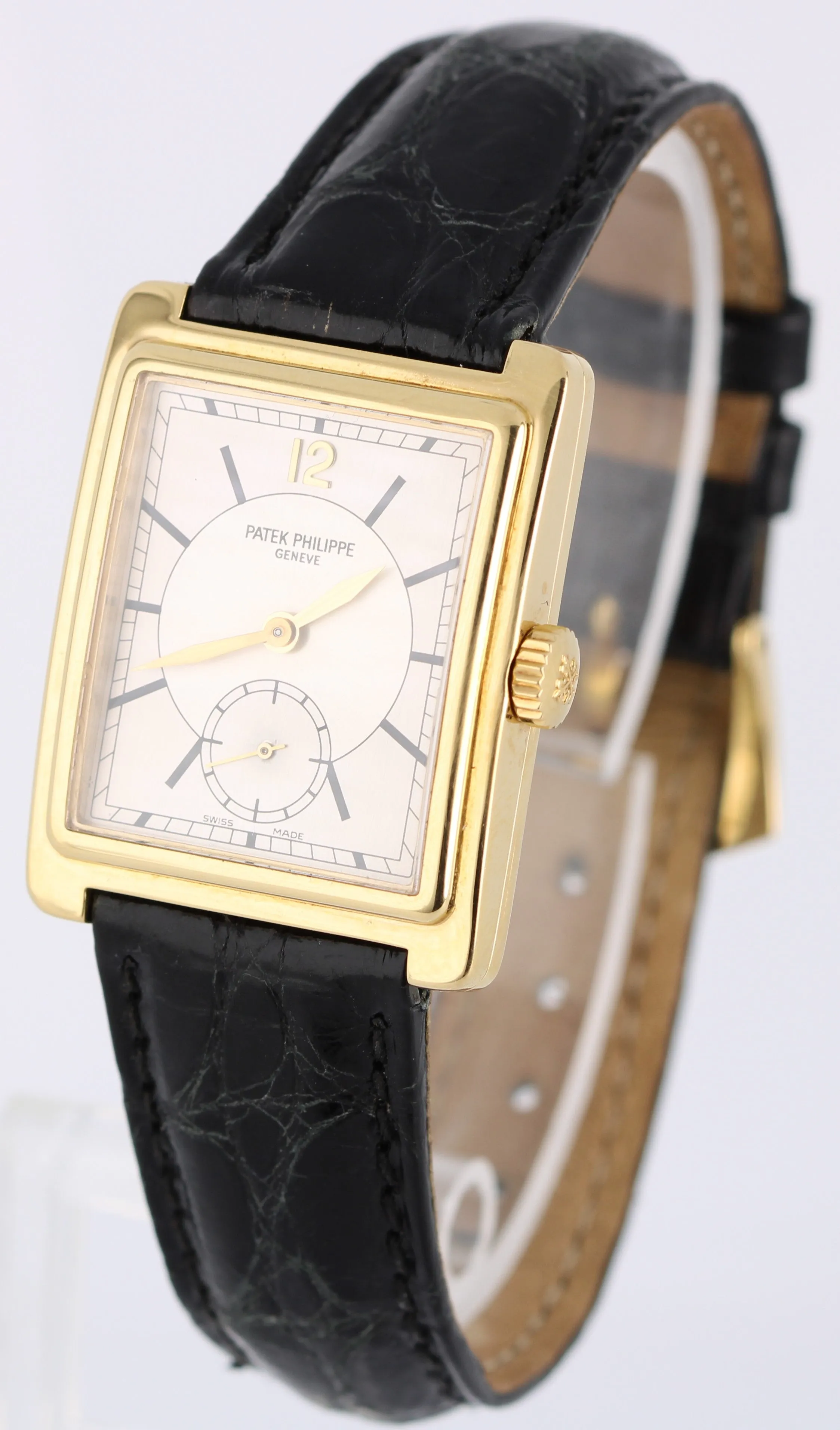 Patek Philippe Gondolo 18k Yellow Gold Silver 26mmX33m Manual 5010 Watch