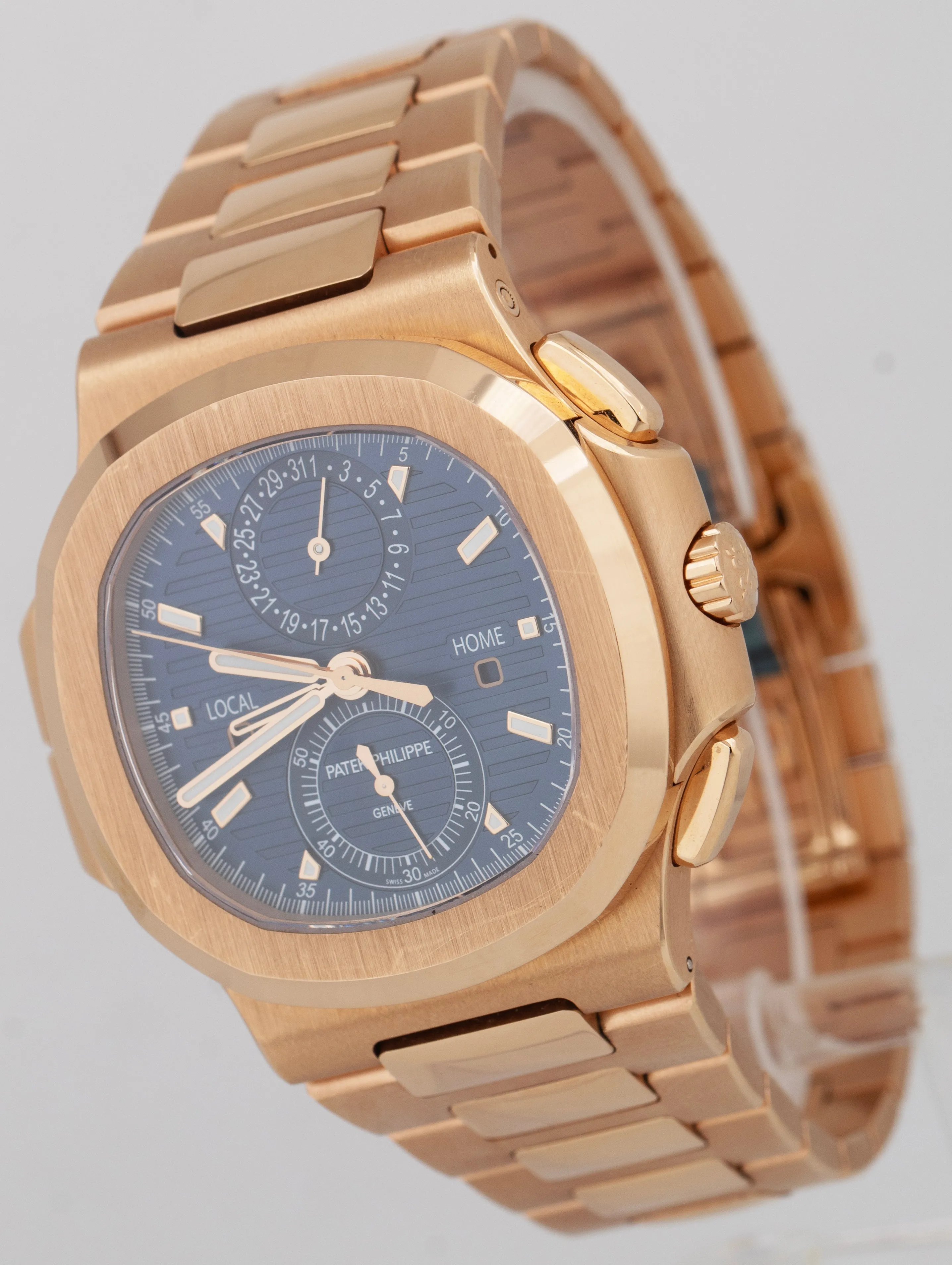 Patek Philippe Nautilus 40.5mm Rose Gold Travel Time Chronograph 5990/1R-001 B P