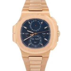 Patek Philippe Nautilus 40.5mm Rose Gold Travel Time Chronograph 5990/1R-001 B P