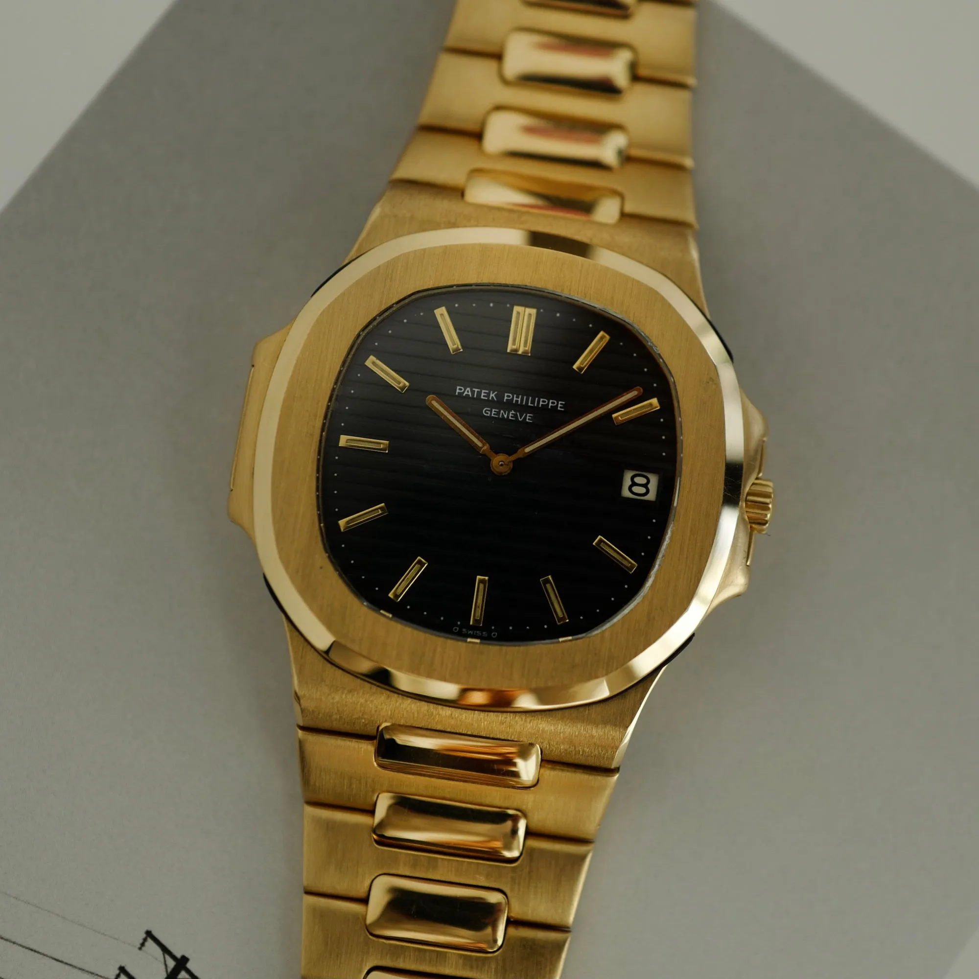 Patek Philippe Yellow Gold Nautilus Jumbo Watch Ref. 3700
