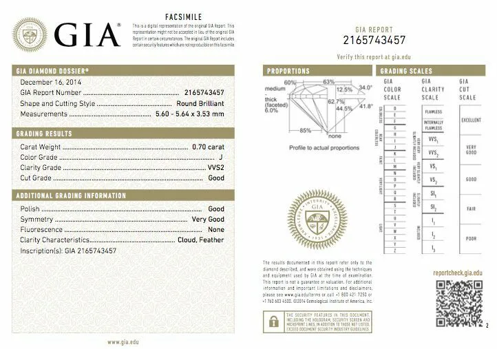 Pear Cut Natural Loose Diamond 0.70 Carat J Color VVS2 Clarity GIA Certified