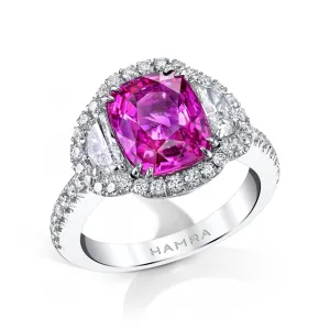 Pink Sapphire & Diamond Ring