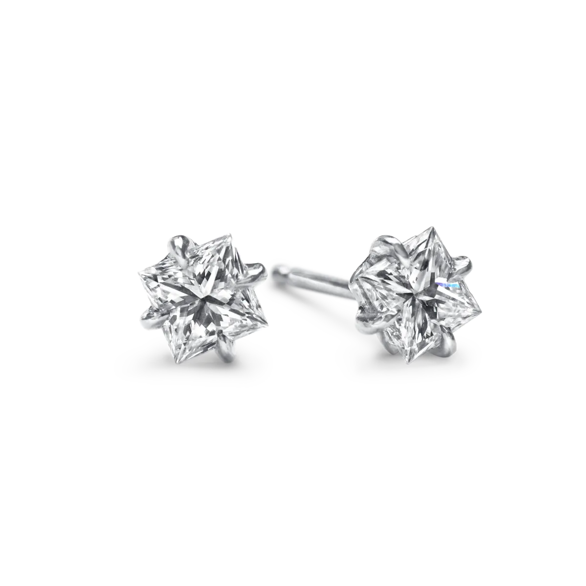 Princess Cut Diamond Studs
