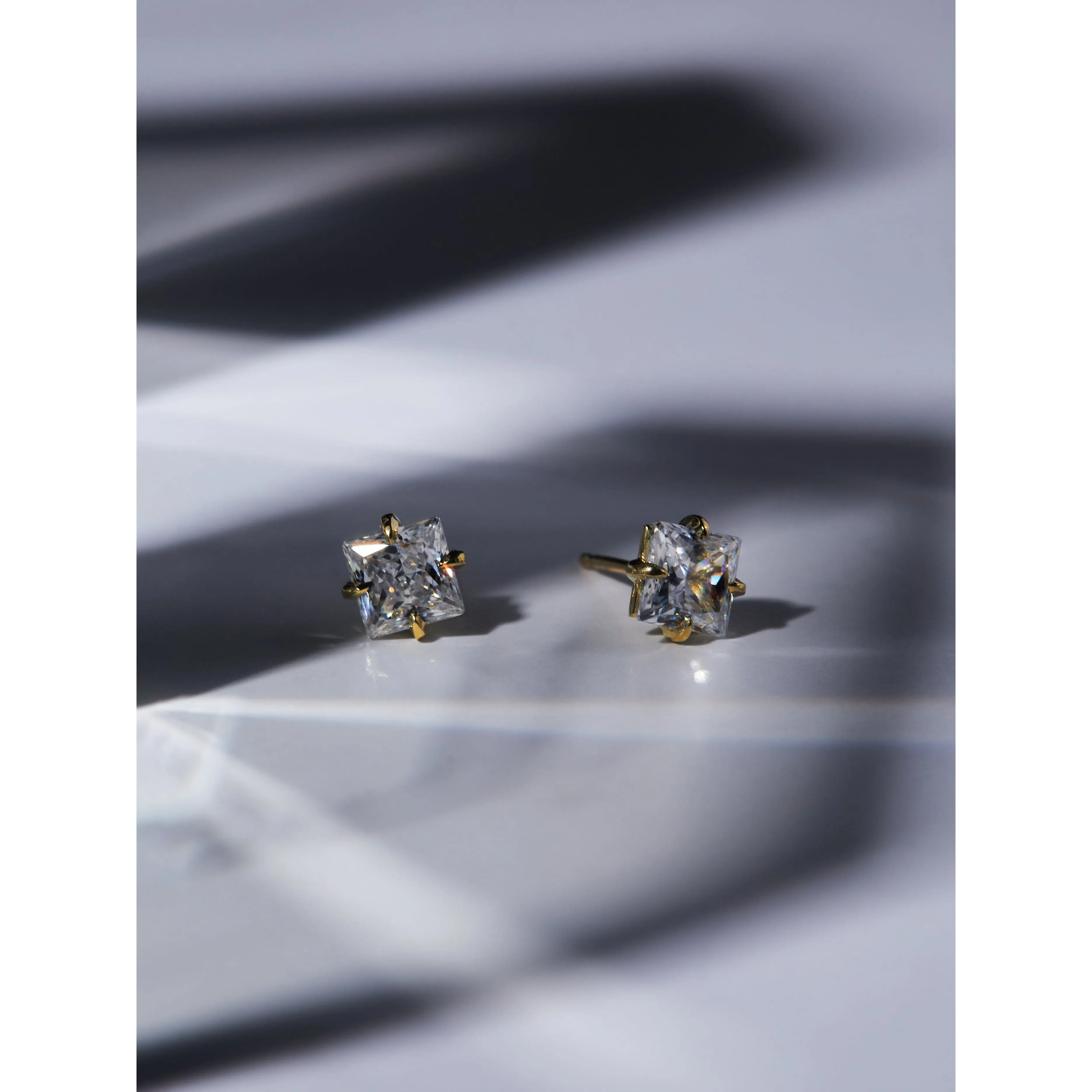 Princess Cut Diamond Studs