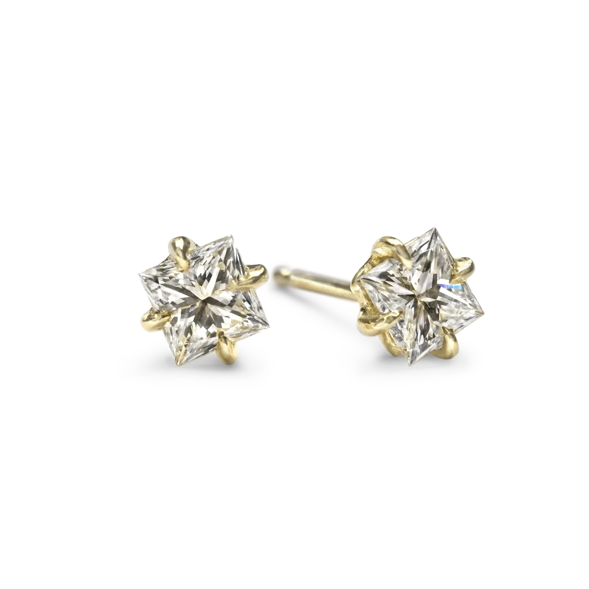Princess Cut Diamond Studs