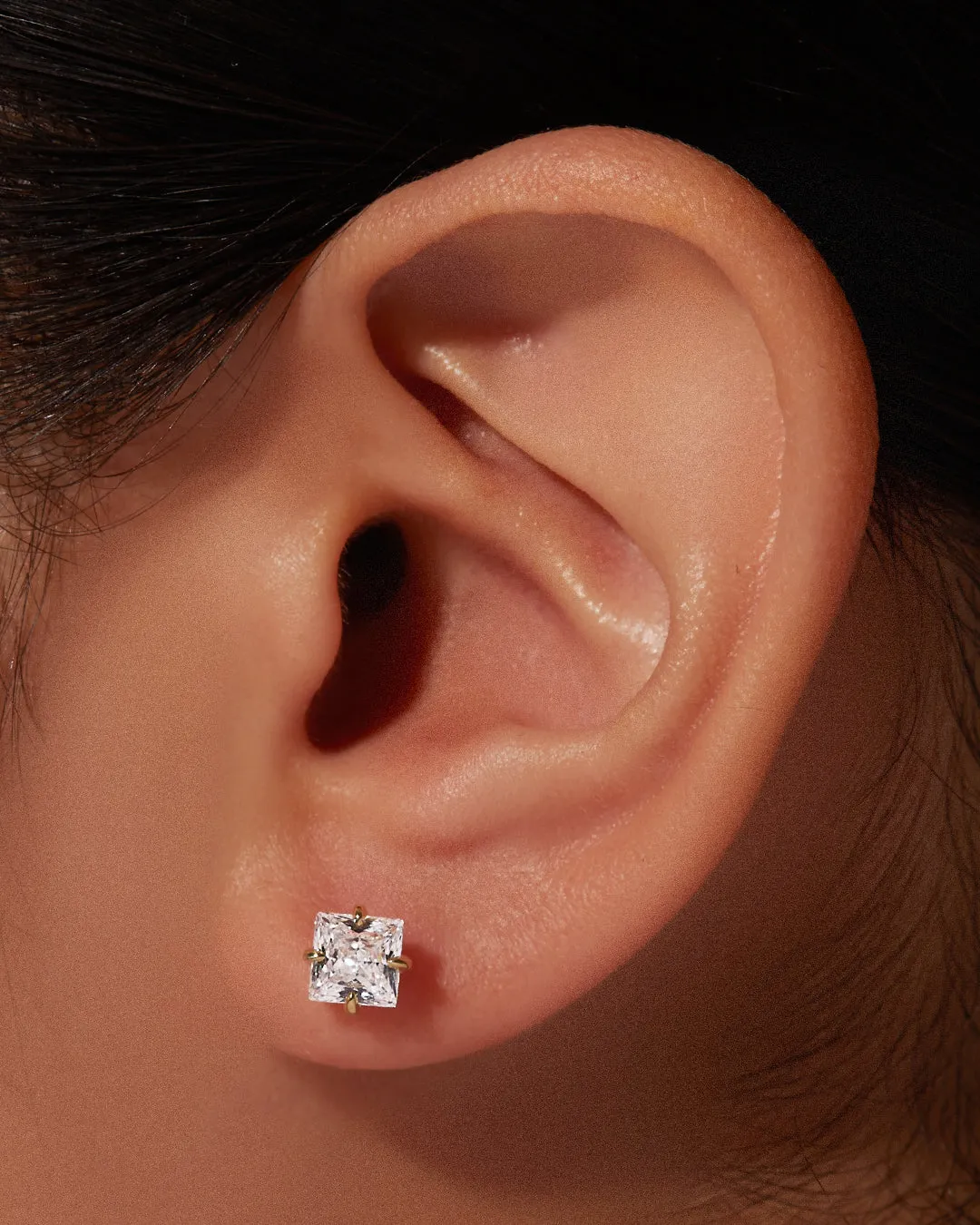 Princess Cut Diamond Studs