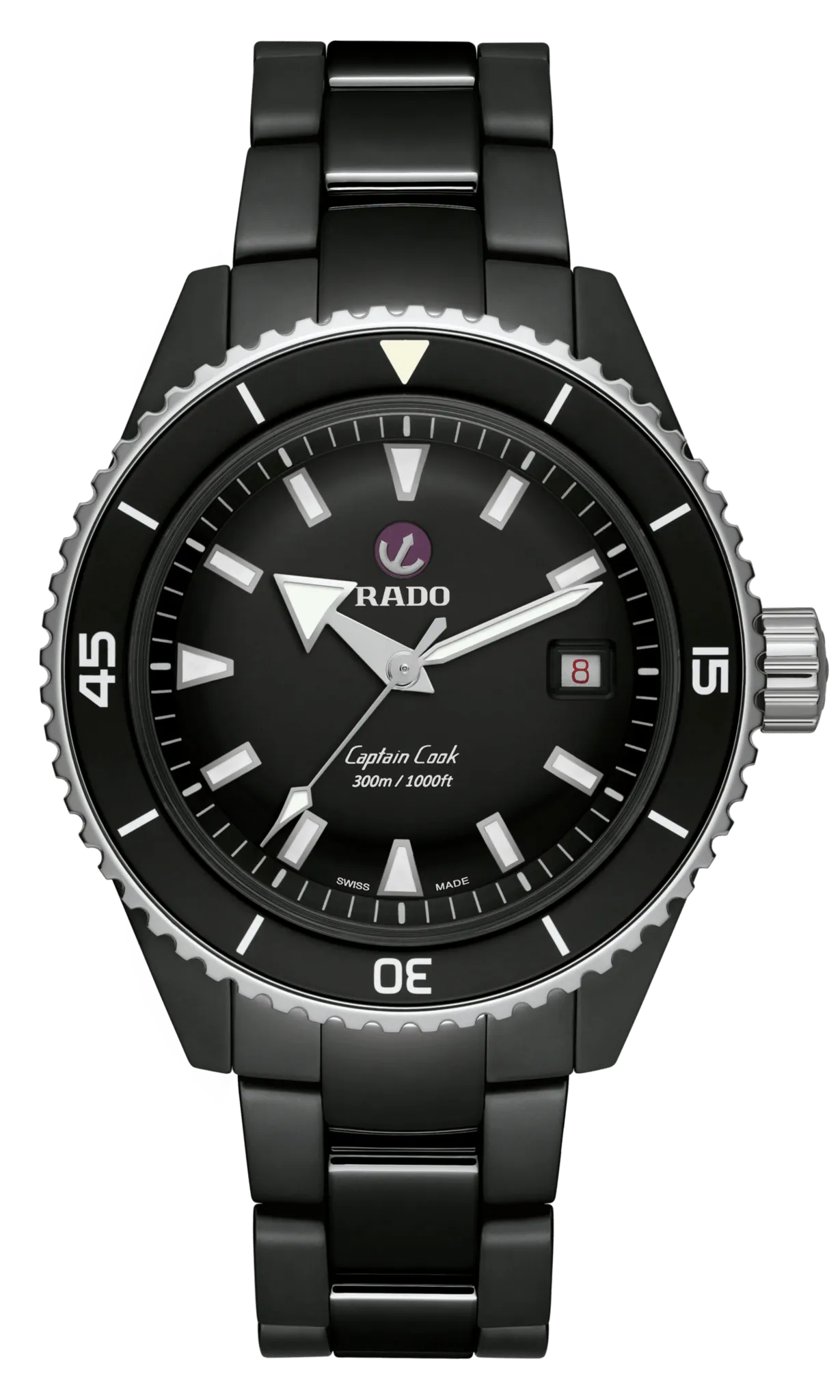 RADO Captain Cook Black High-Tech Ceramic Diver 43mm Men's Watch R32129152