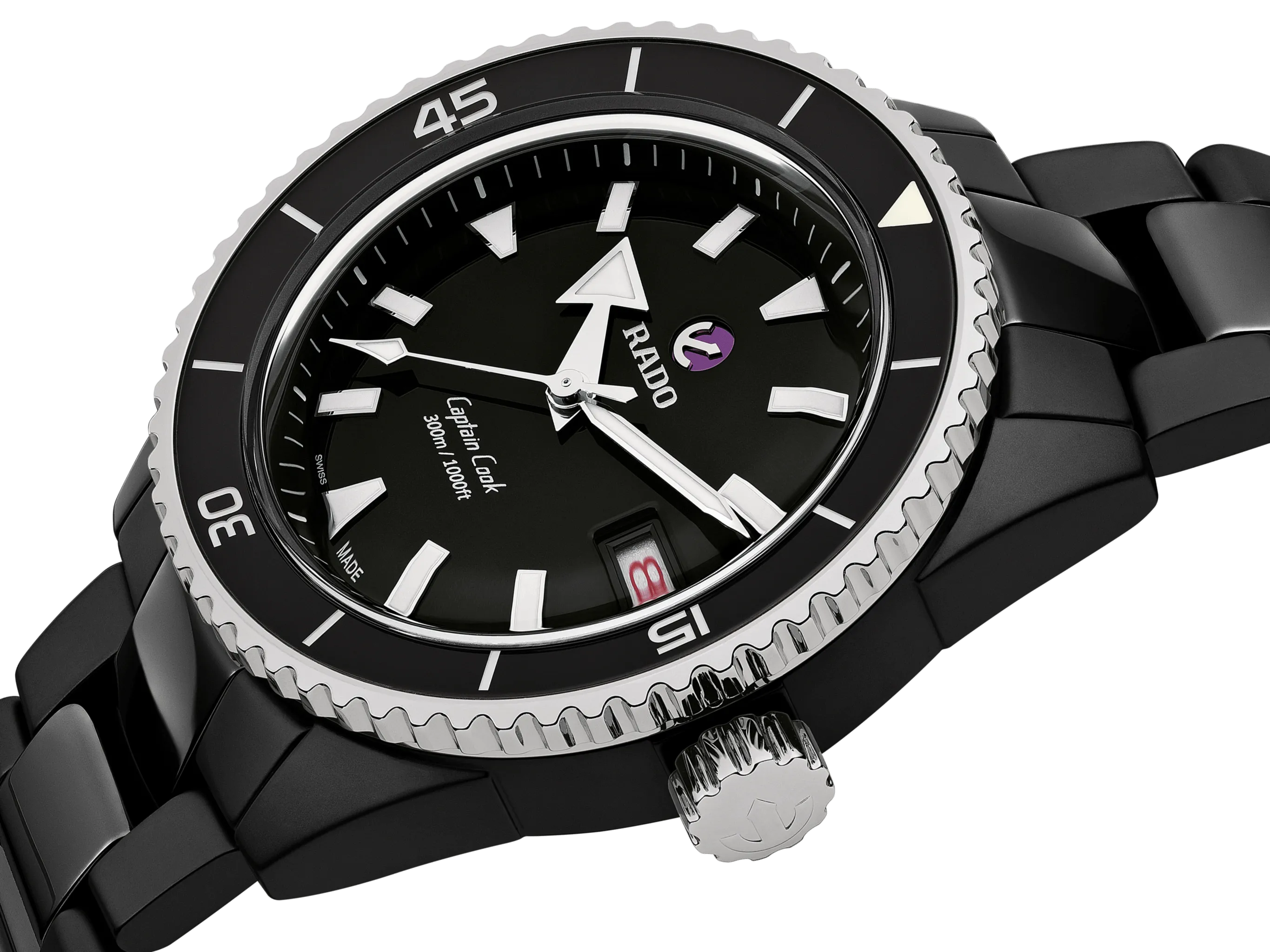 RADO Captain Cook Black High-Tech Ceramic Diver 43mm Men's Watch R32129152