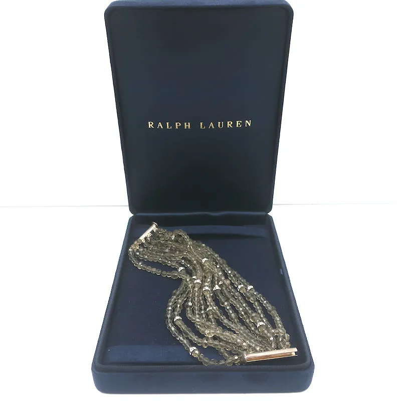 Ralph Lauren Beaded Multi Strand Bracelet Gray