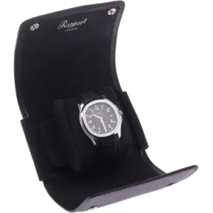 Rapport - Berkeley Single Watch Roll in Black Leather | D190